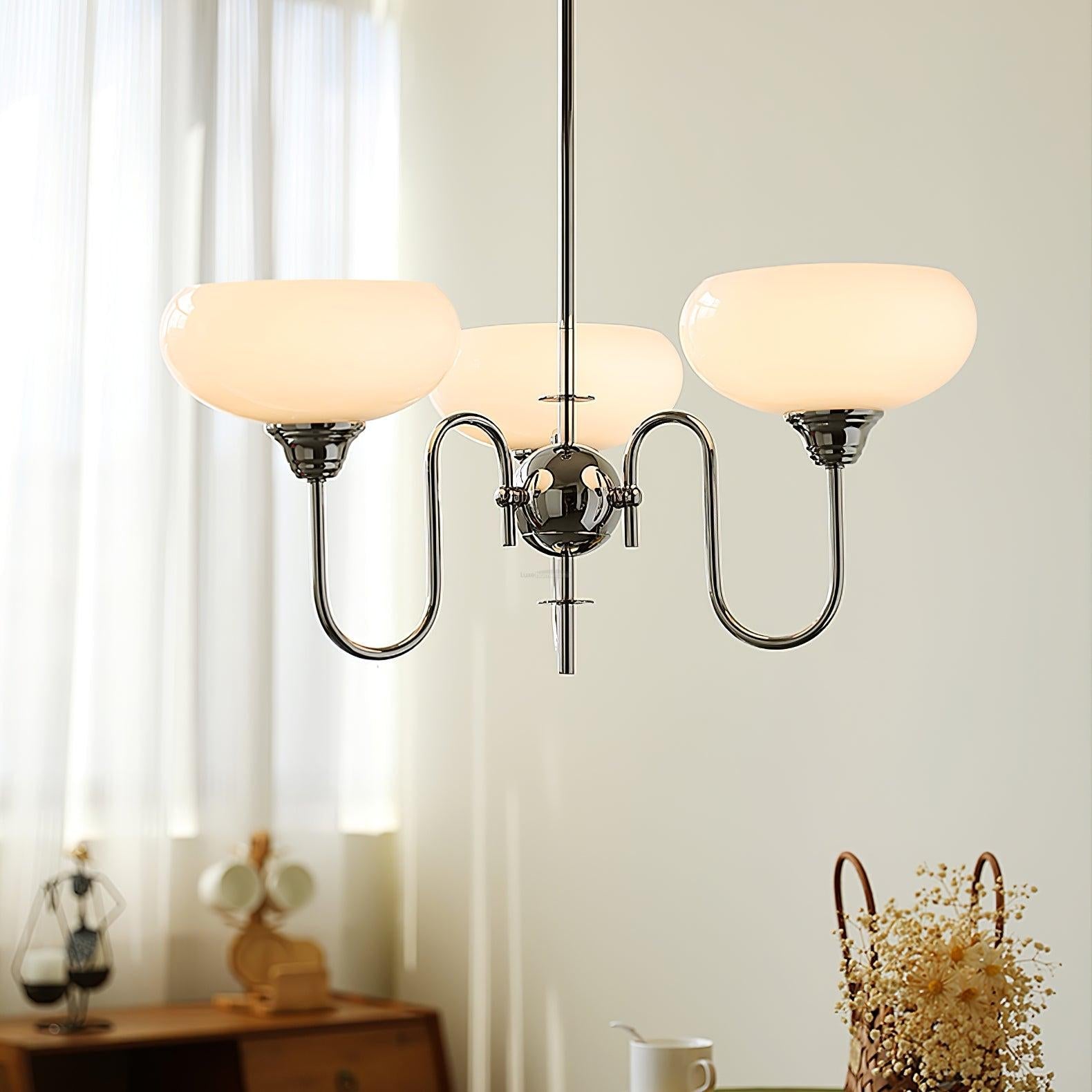 Creamy Persimmon Chandelier - Glass Chandelier, Persimmon-1-Luxehomezone