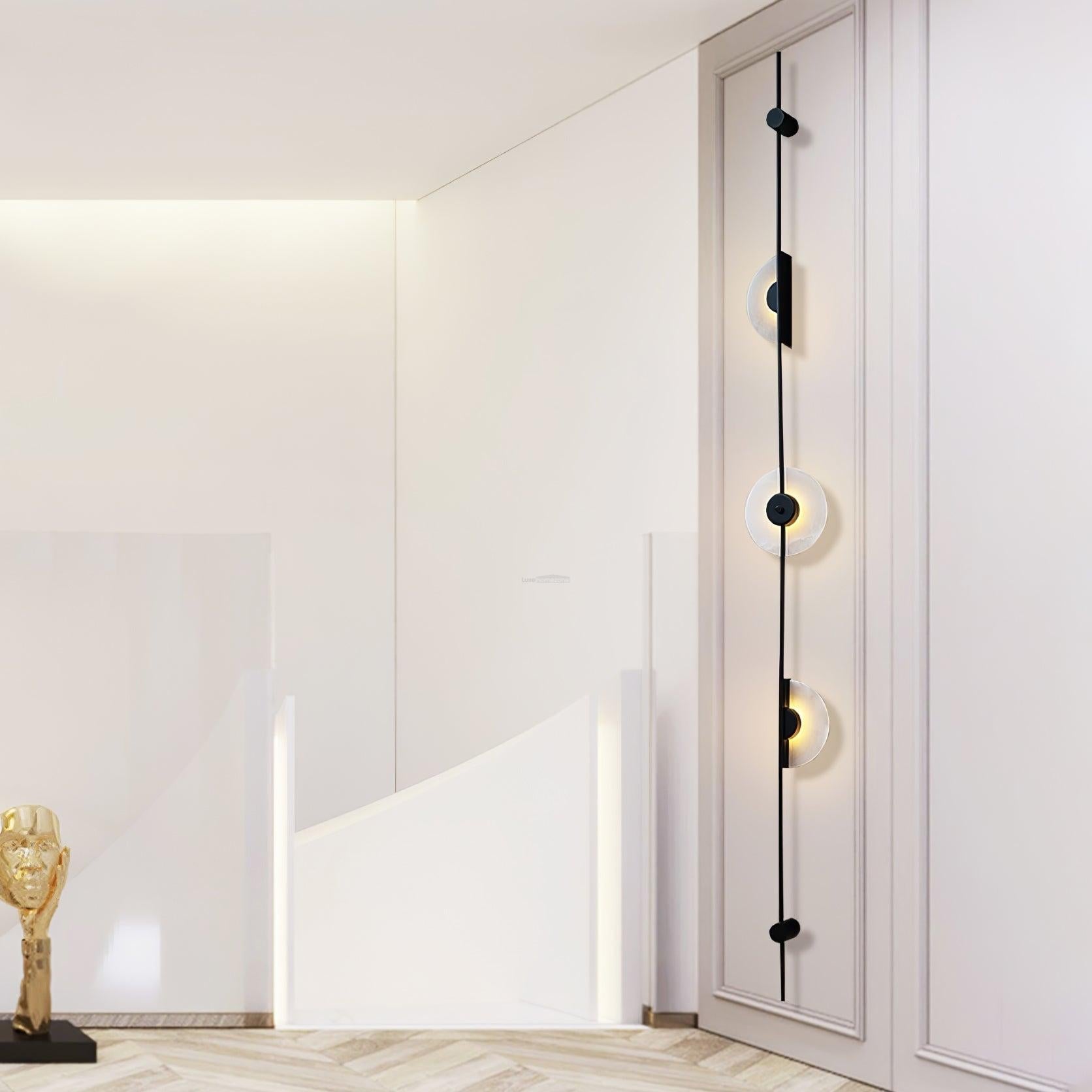 Alabaster Orb Vertical Wall Sconce - Luxehomezone