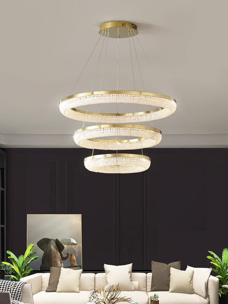 Round Crystal Ring Chandeliers - Luxehomezone