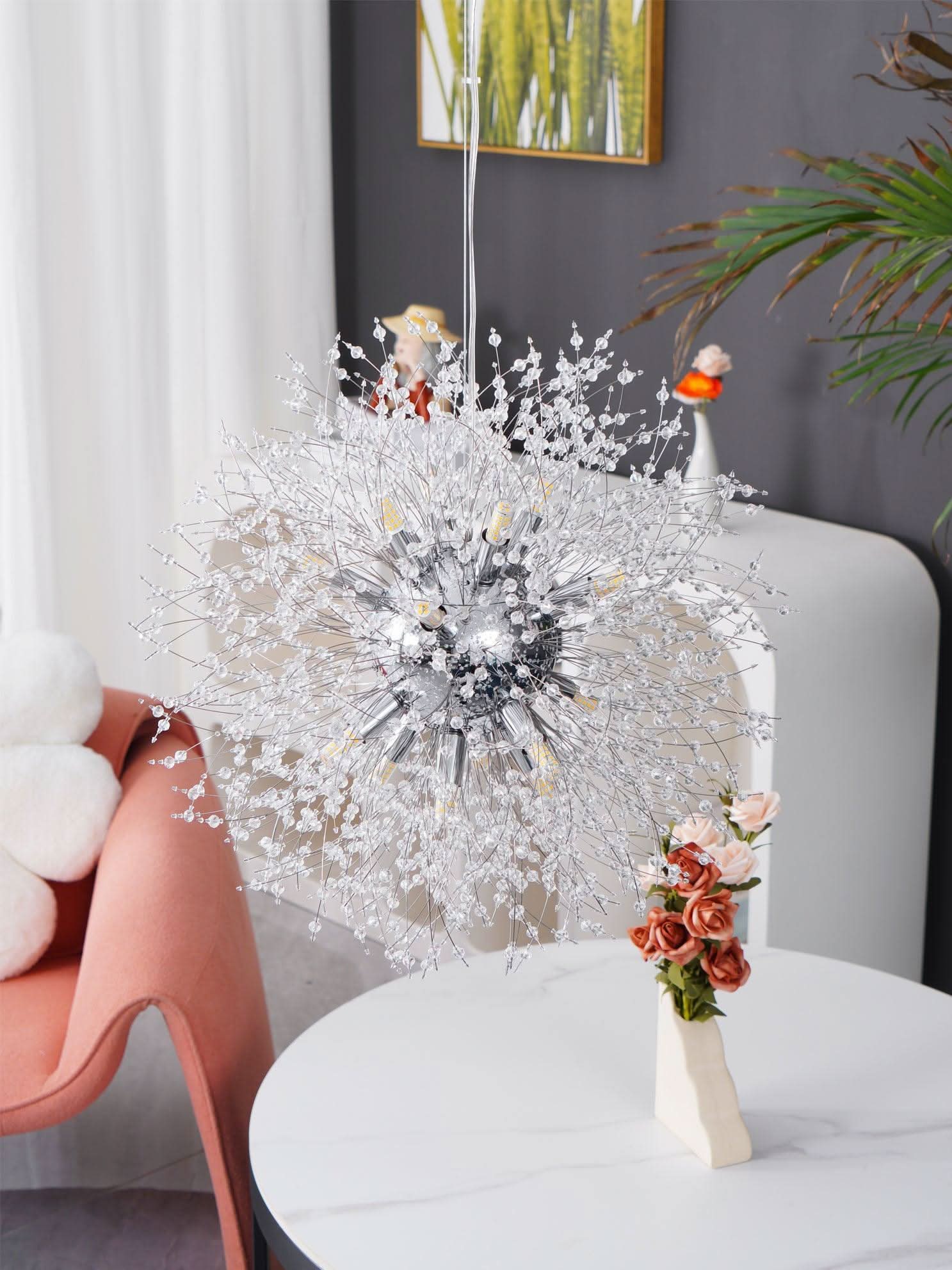 Crystal Dandelion Chandelier with 9/12/16 heads - Luxehomezone
