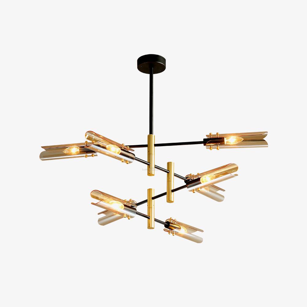 Astrid Double Chandelier with 4/6/8 heads - Tube-1-Luxehomezone