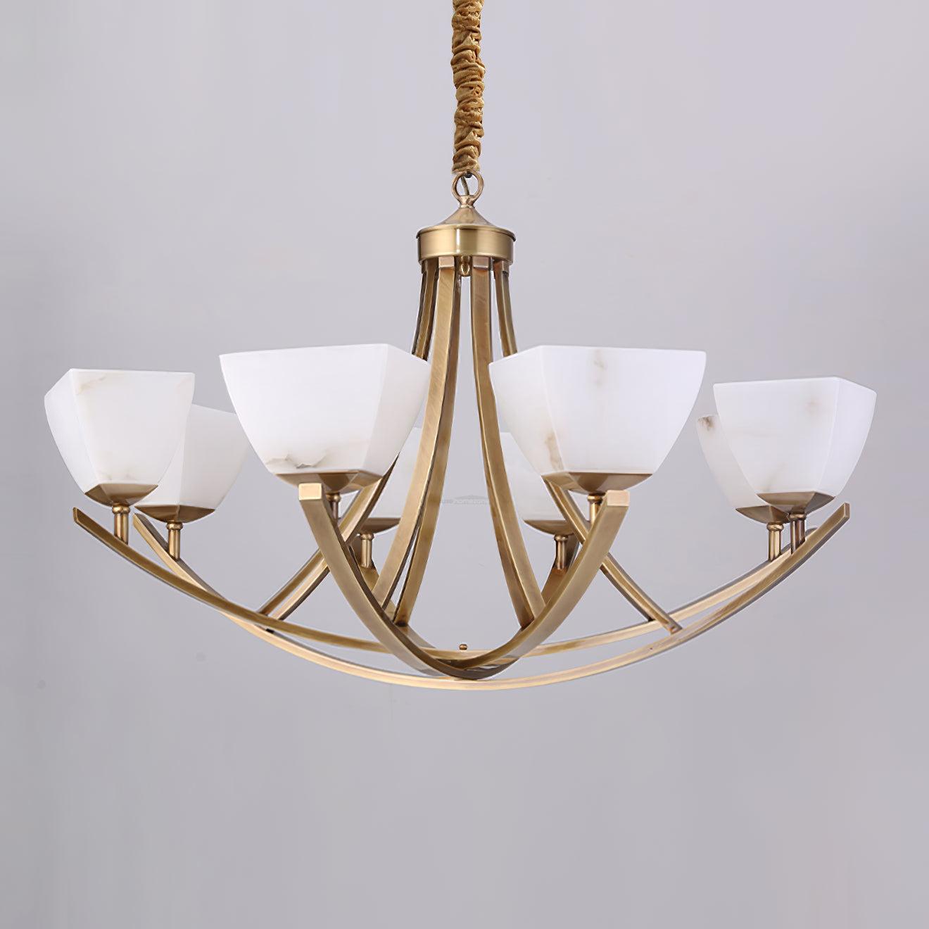 Dover Brass Chandelier with 8 heads - Luxehomezone