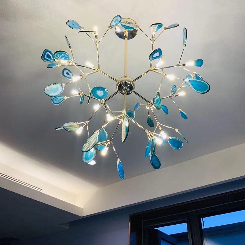 Agate Flake Chandelier with 4/12/16/20 heads - Branch-1-Luxehomezone