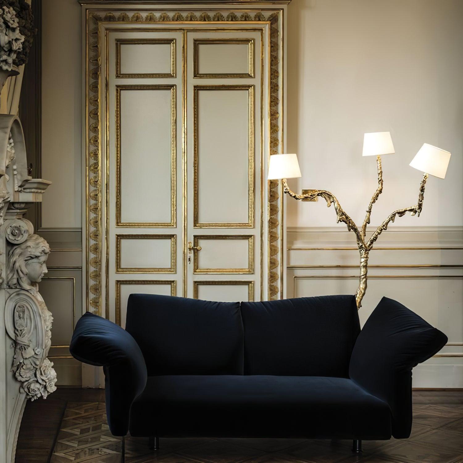 Ines Floor Lamp ∅ 31.5″ - Drapery-1-Luxehomezone