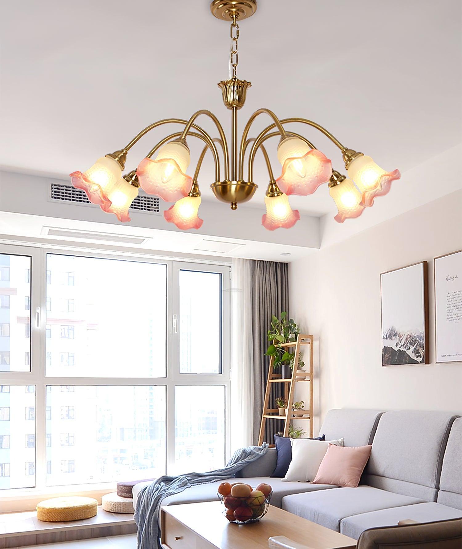 Morning Glory Chandelier ∅ 24.4″ - Zahara-1-Luxehomezone