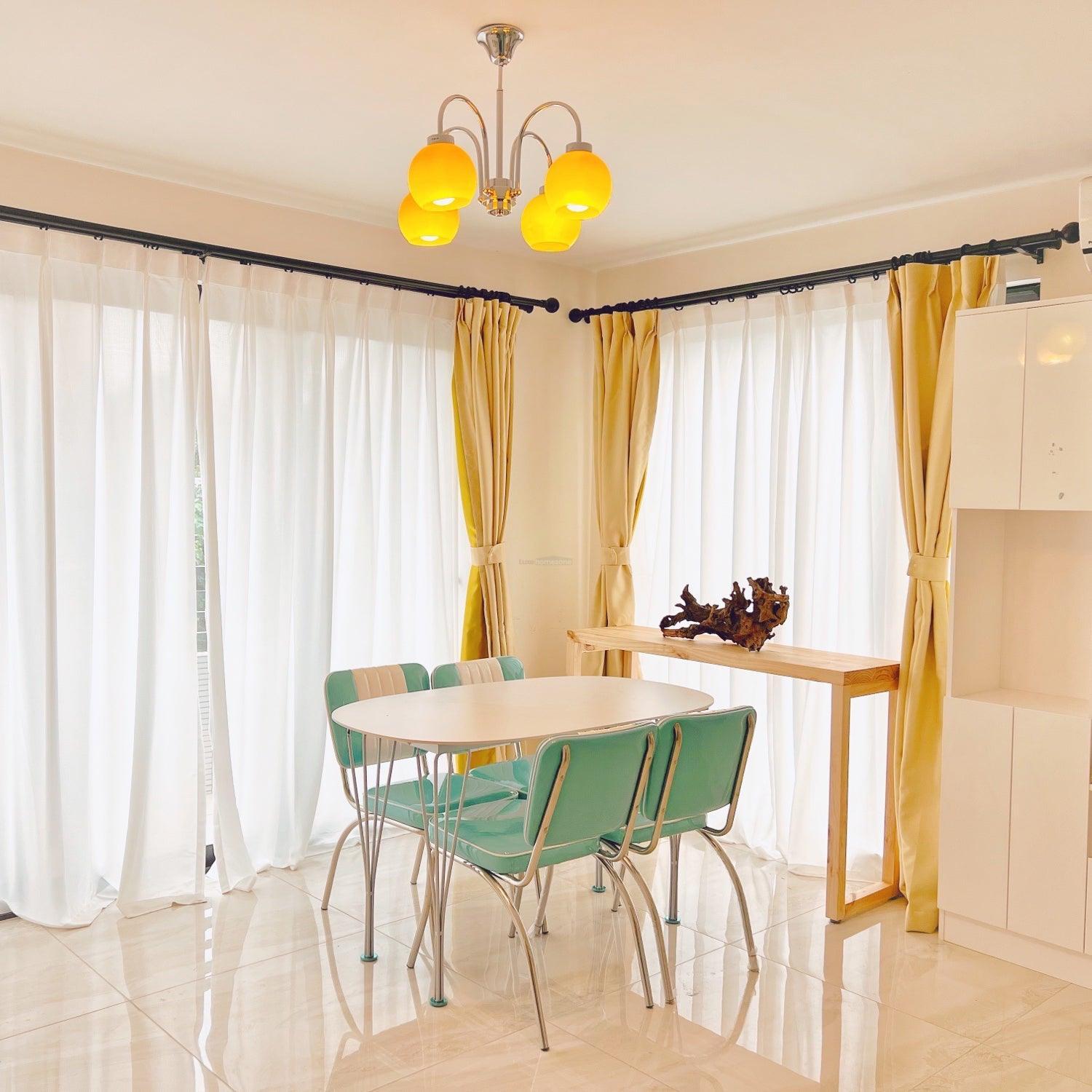 Loa Chandeliers with 3/4/5 heads - Glass Chandelier, Persimmon-1-Luxehomezone
