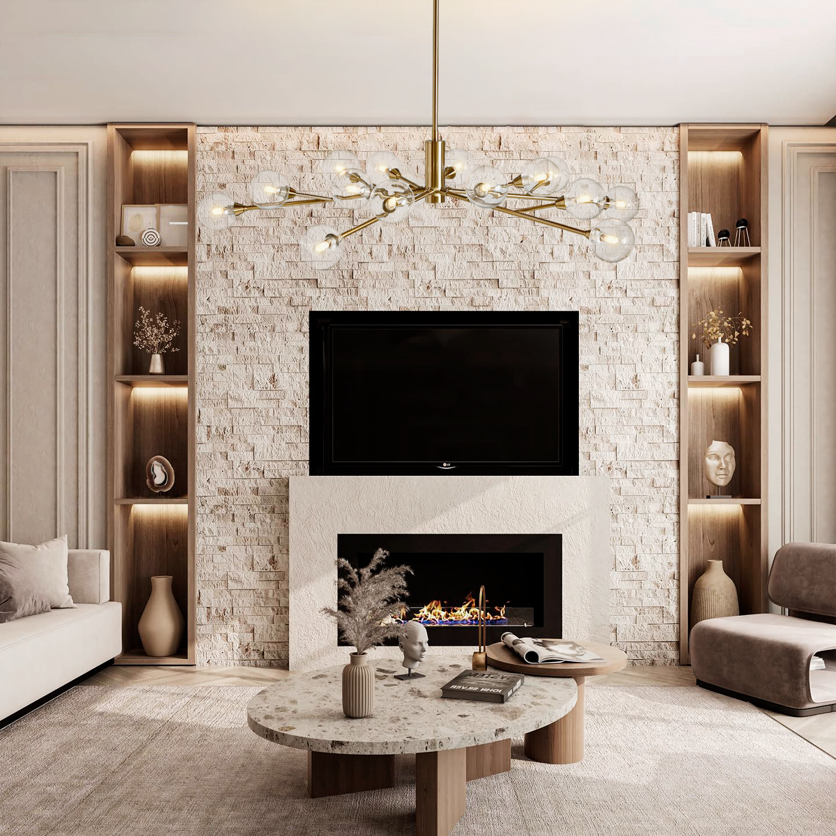 Moder Apollo Glass Ball Round Chandelier - 36¡å, All Products, Chandelier, Glass, Moder Apollo Series- Chandelier1-Luxehomezone
