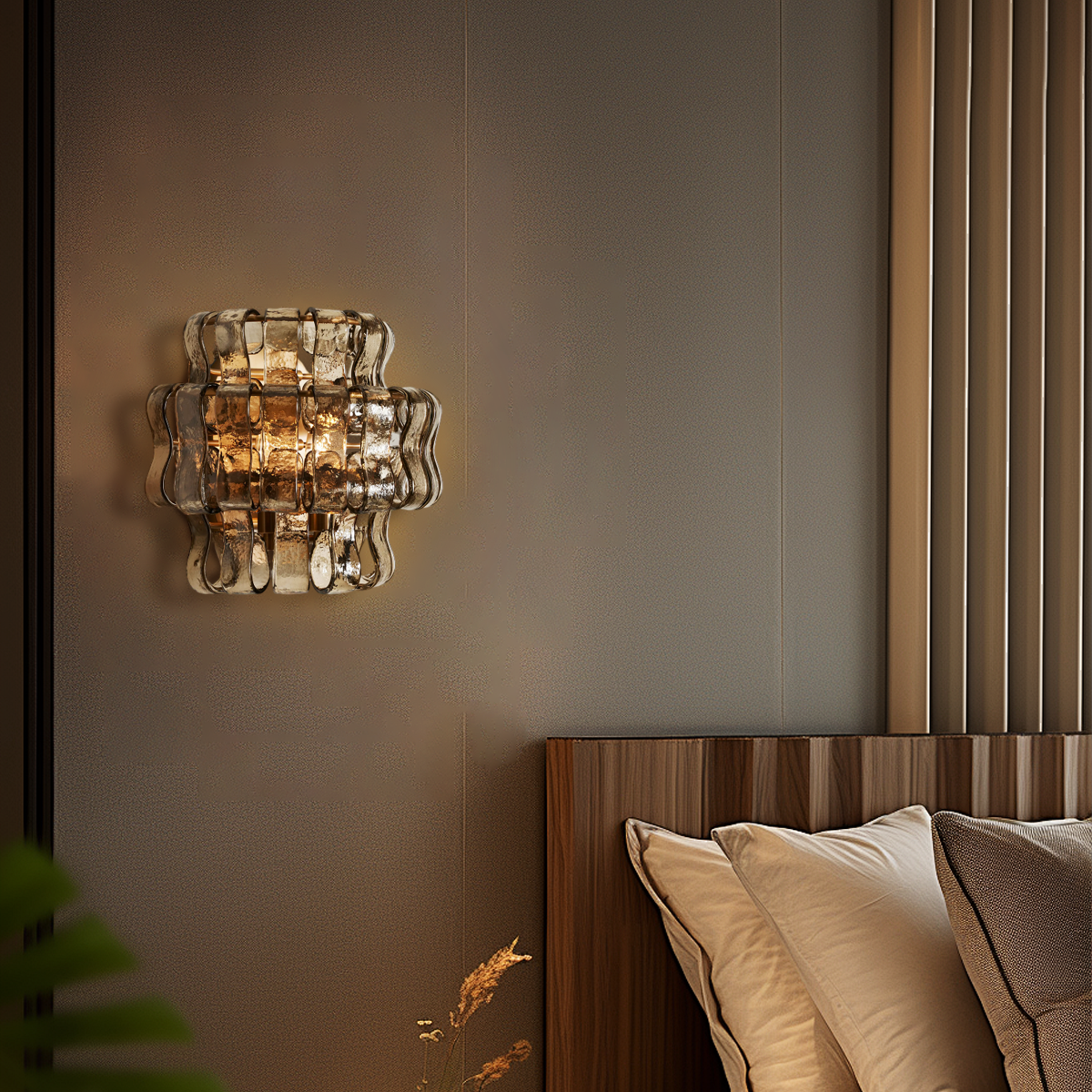 Art Glass Ghiaccio Wall Sconce - All Products, Ghiaccio Series, Ins Review, Wall Sconce- Wall Sconce1-Luxehomezone
