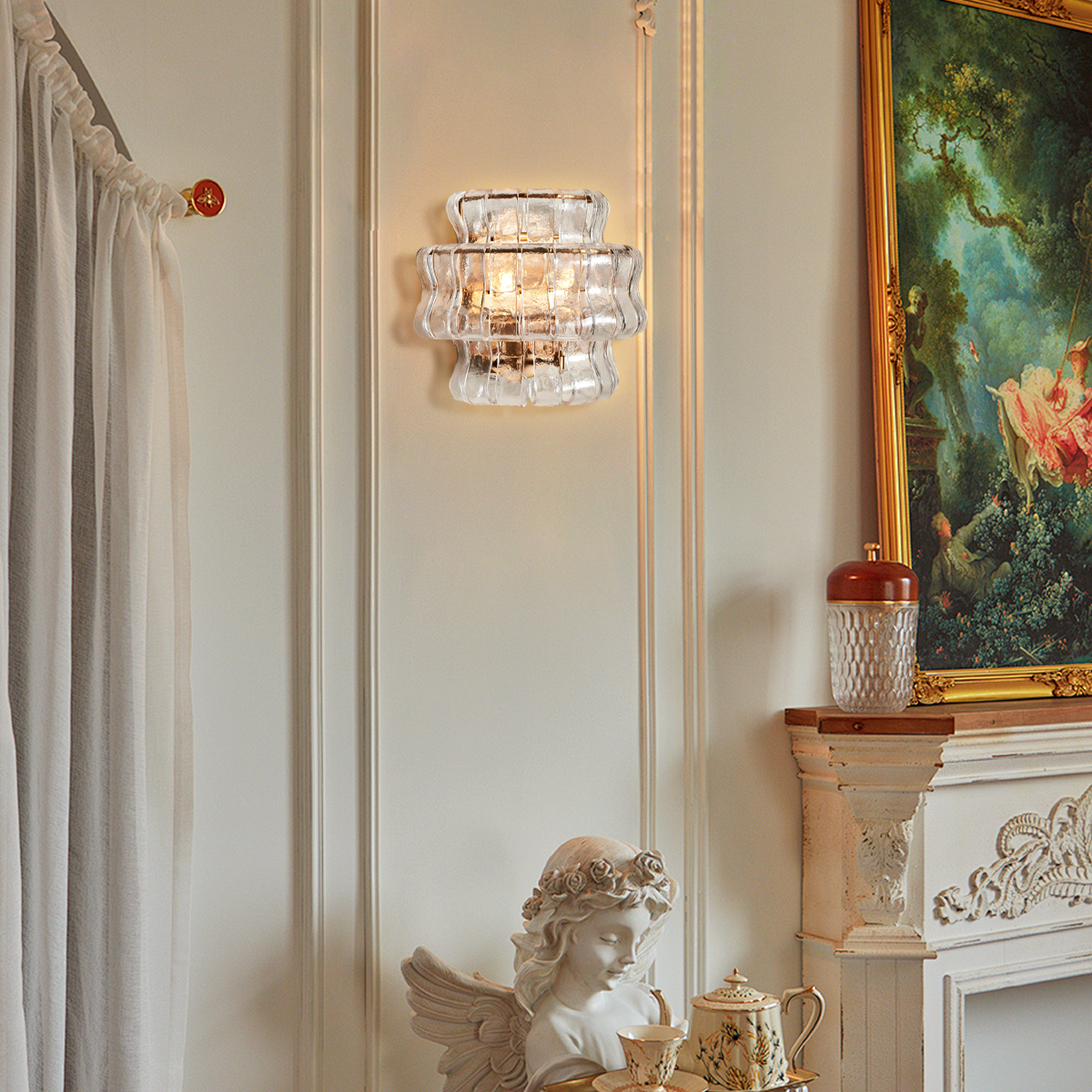 Art Glass Ghiaccio Wall Sconce - All Products, Ghiaccio Series, Ins Review, Wall Sconce- Wall Sconce1-Luxehomezone