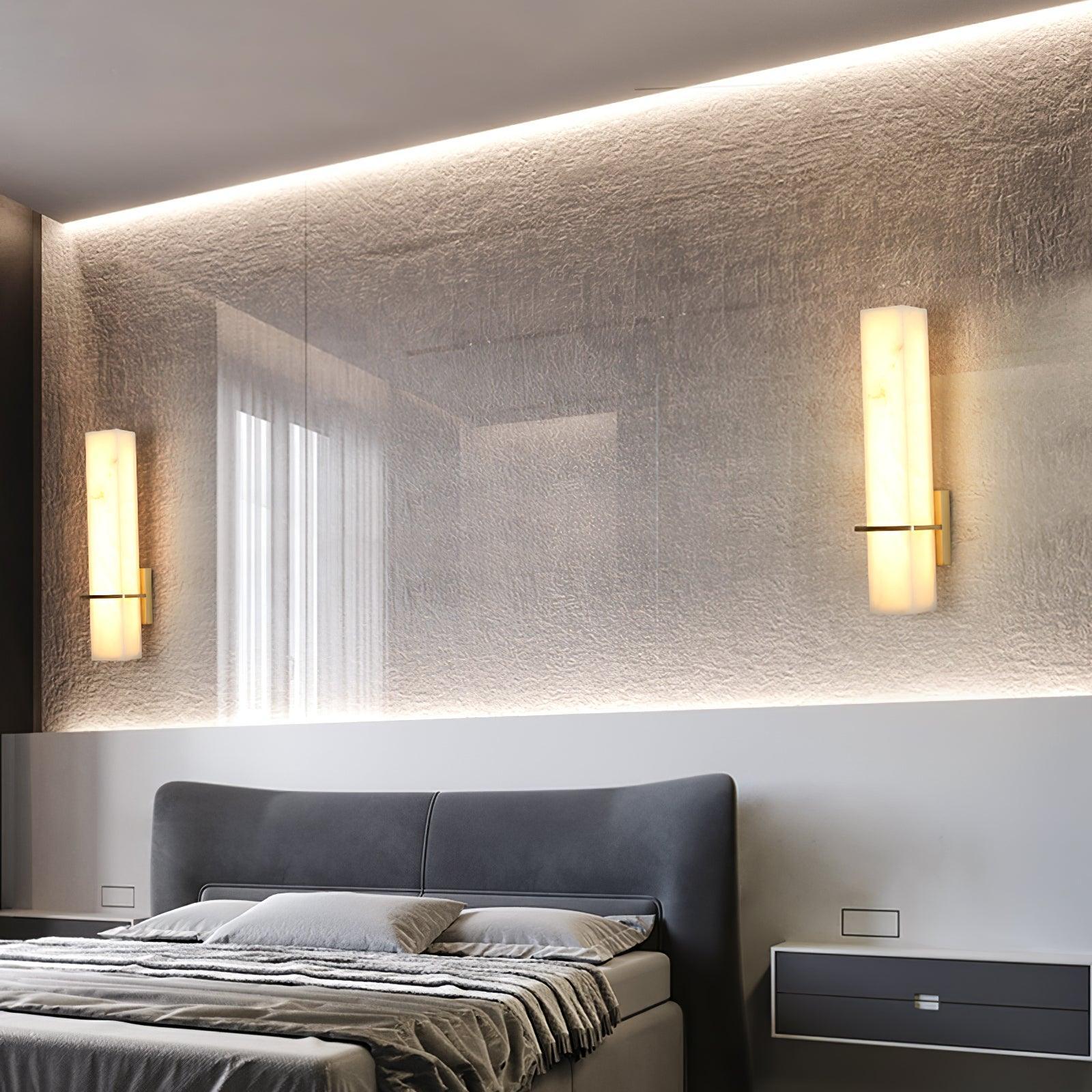 Milan Alabaster Wall Sconce Style A - Alabaster, Alabaster Wall Lamp-1-Luxehomezone