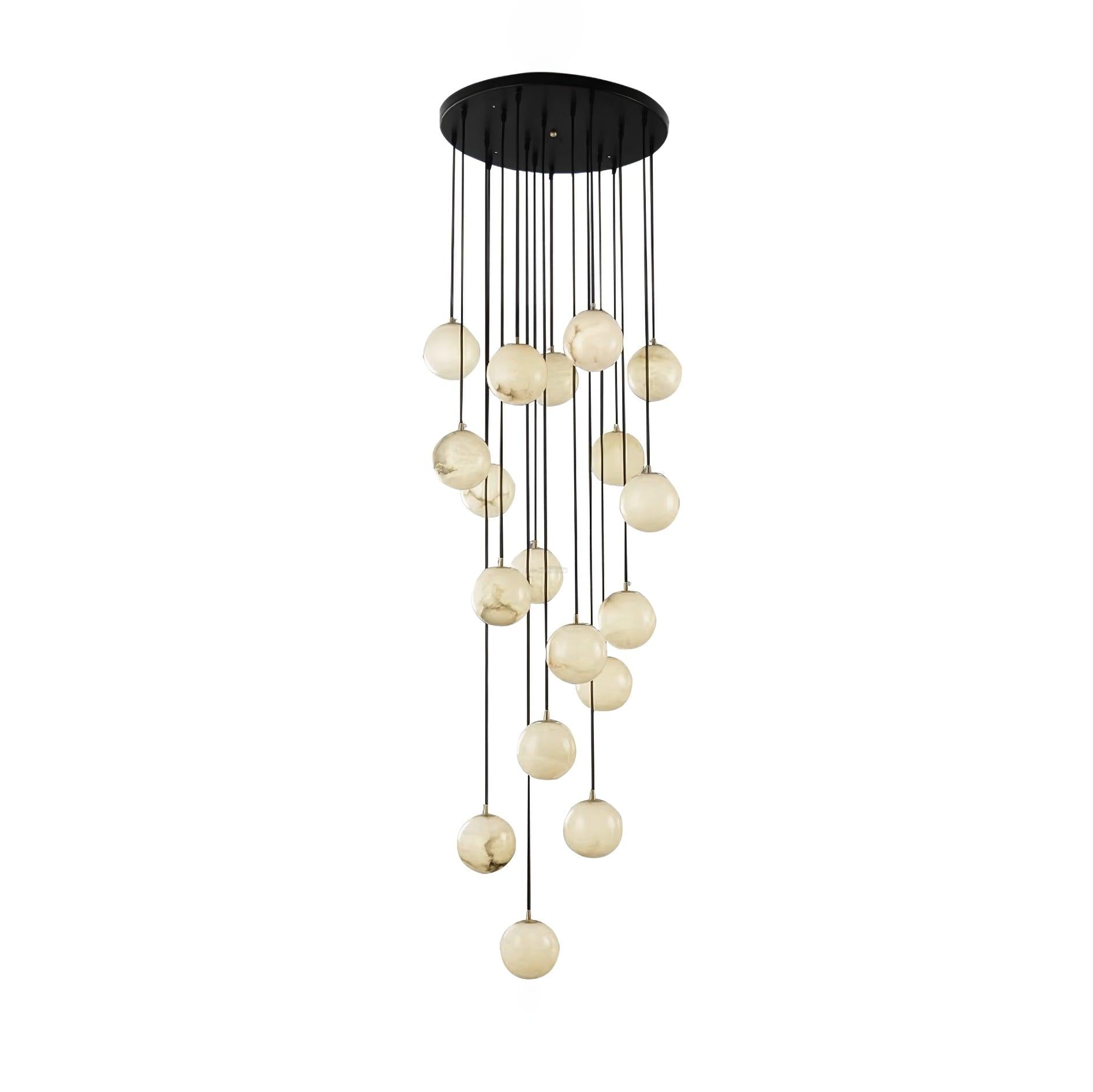 Alabaster Balls Cluster Chandelier with 3/5/7/9/16/18 heads - Luxehomezone
