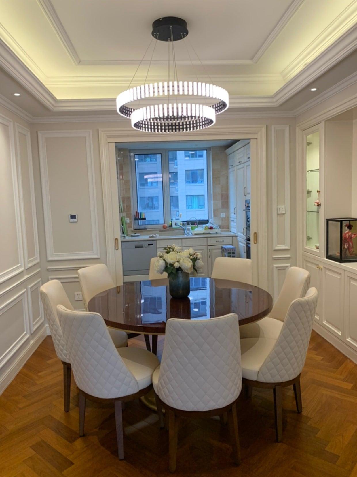 Hanging LED Chandelier ∅ 15.7″ - ring-1-Luxehomezone