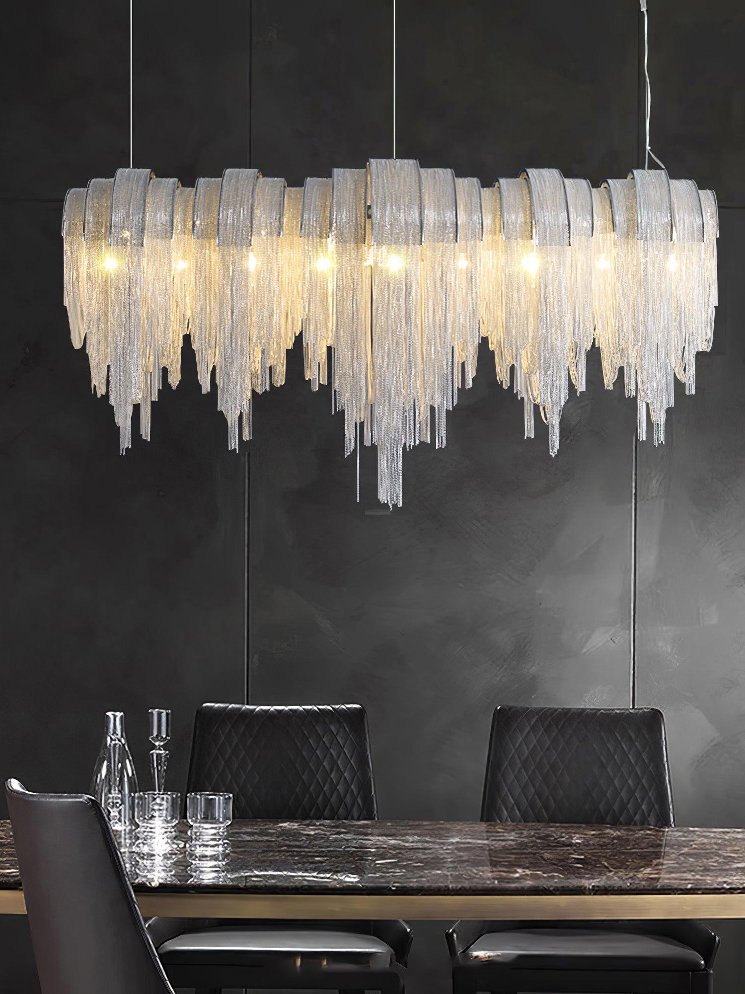 Length Chains Chandelier ∅ 23.6″ - Tassel-1-Luxehomezone