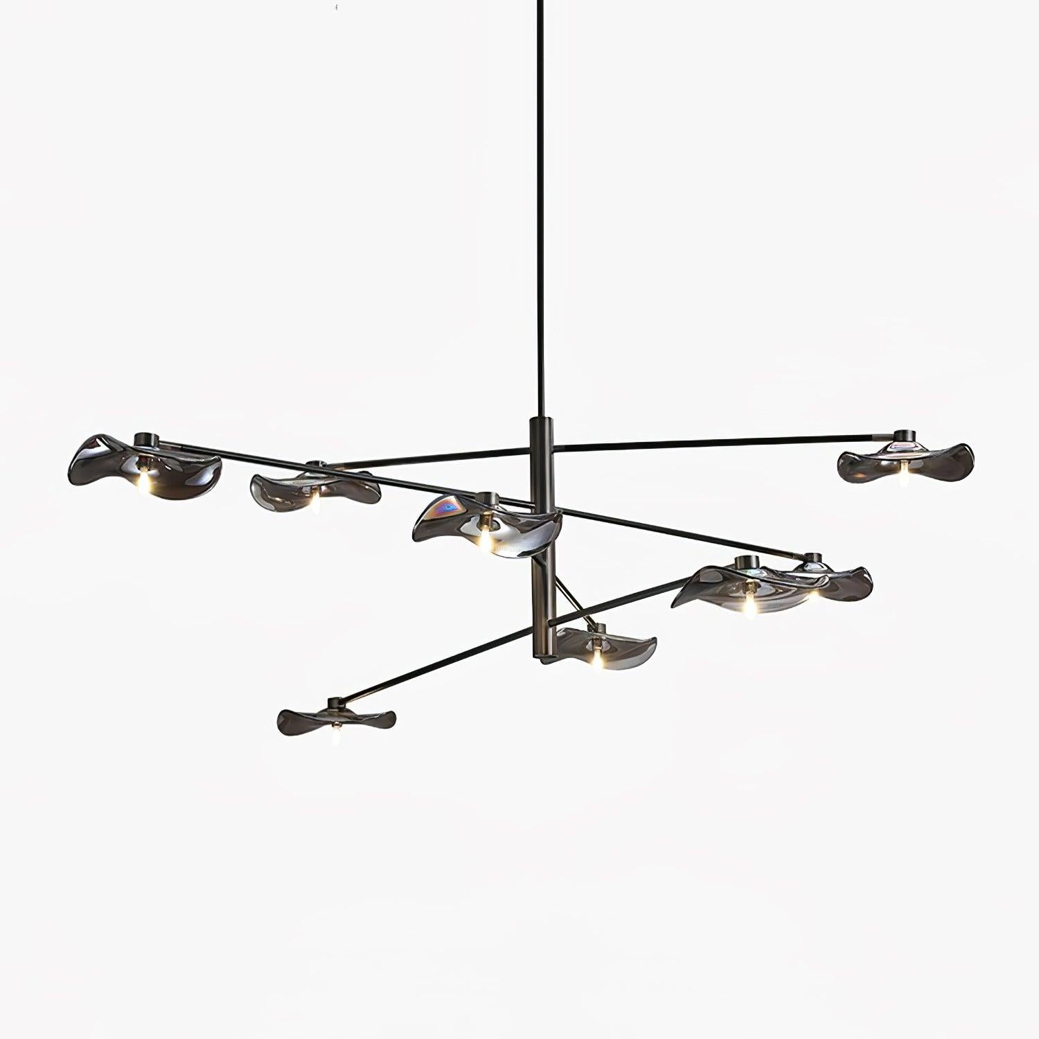 Lotus Leaves Glass Chandelier 39.4''/47.2'' - Lotus Leaf-1-Luxehomezone