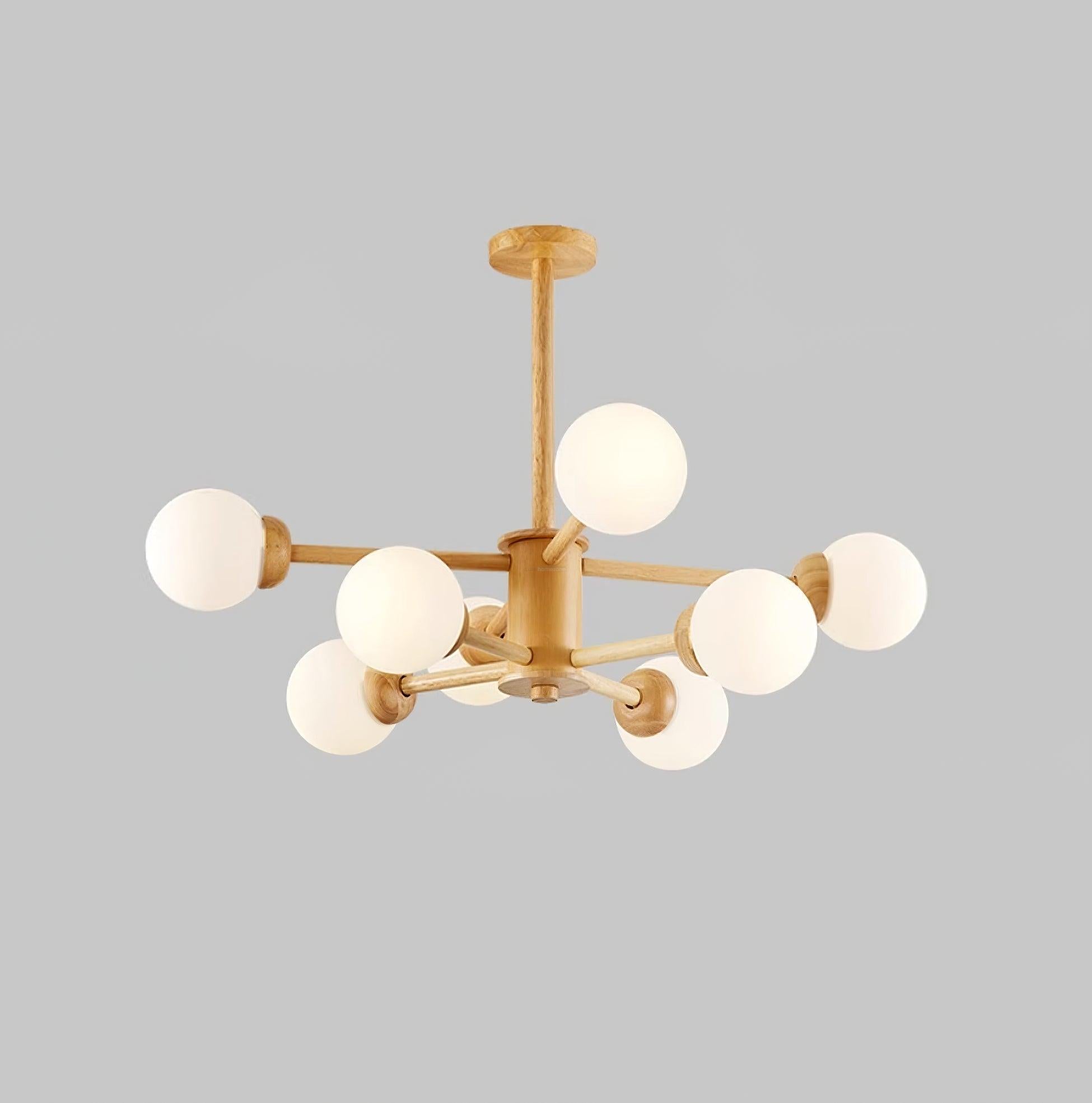 Kozan Wooden Chandelier with 6/8/10/12 heads - Frown-1-Luxehomezone