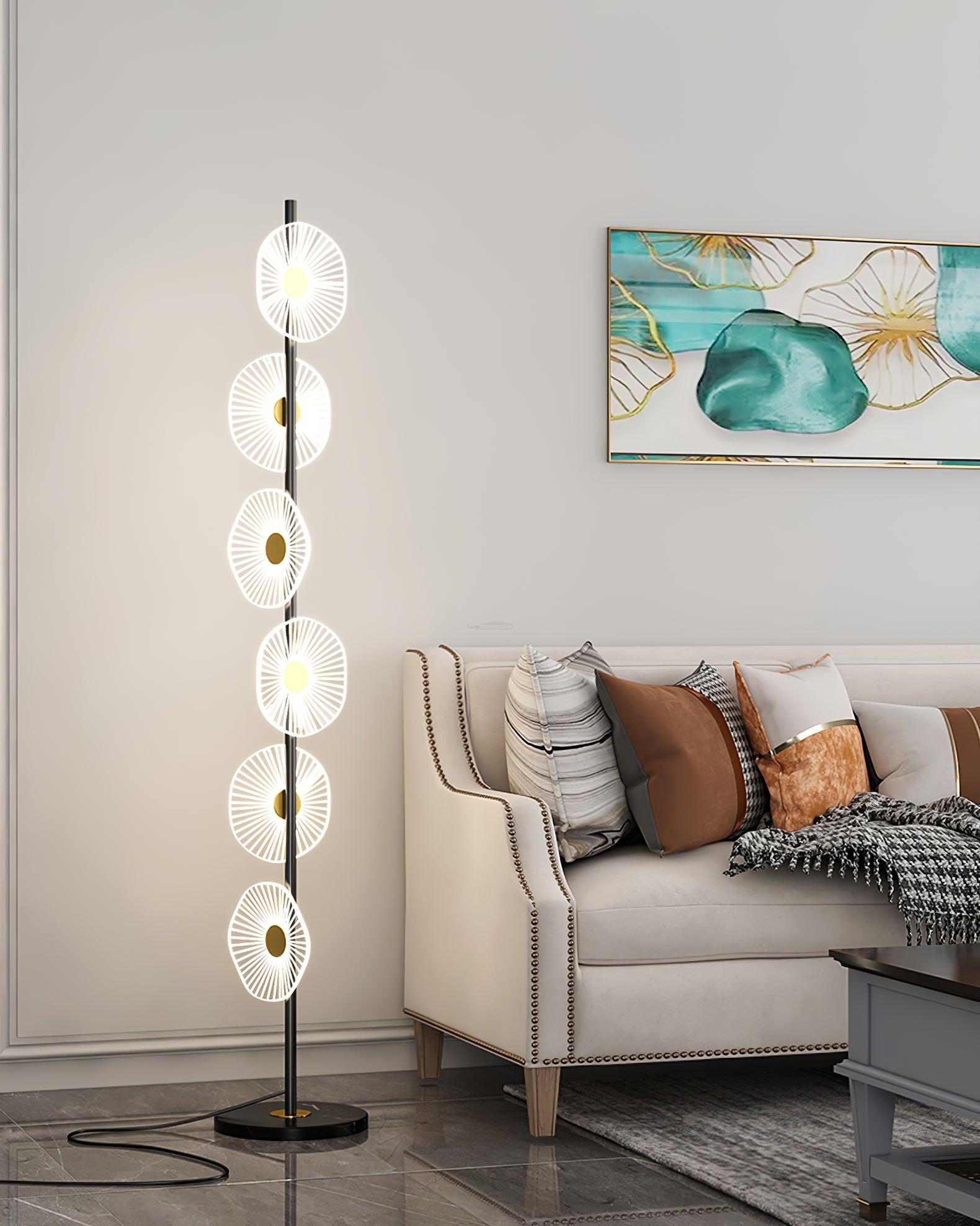 Floating Raindrop Floor Lamp ∅ 9.8″ - Horn-1-Luxehomezone
