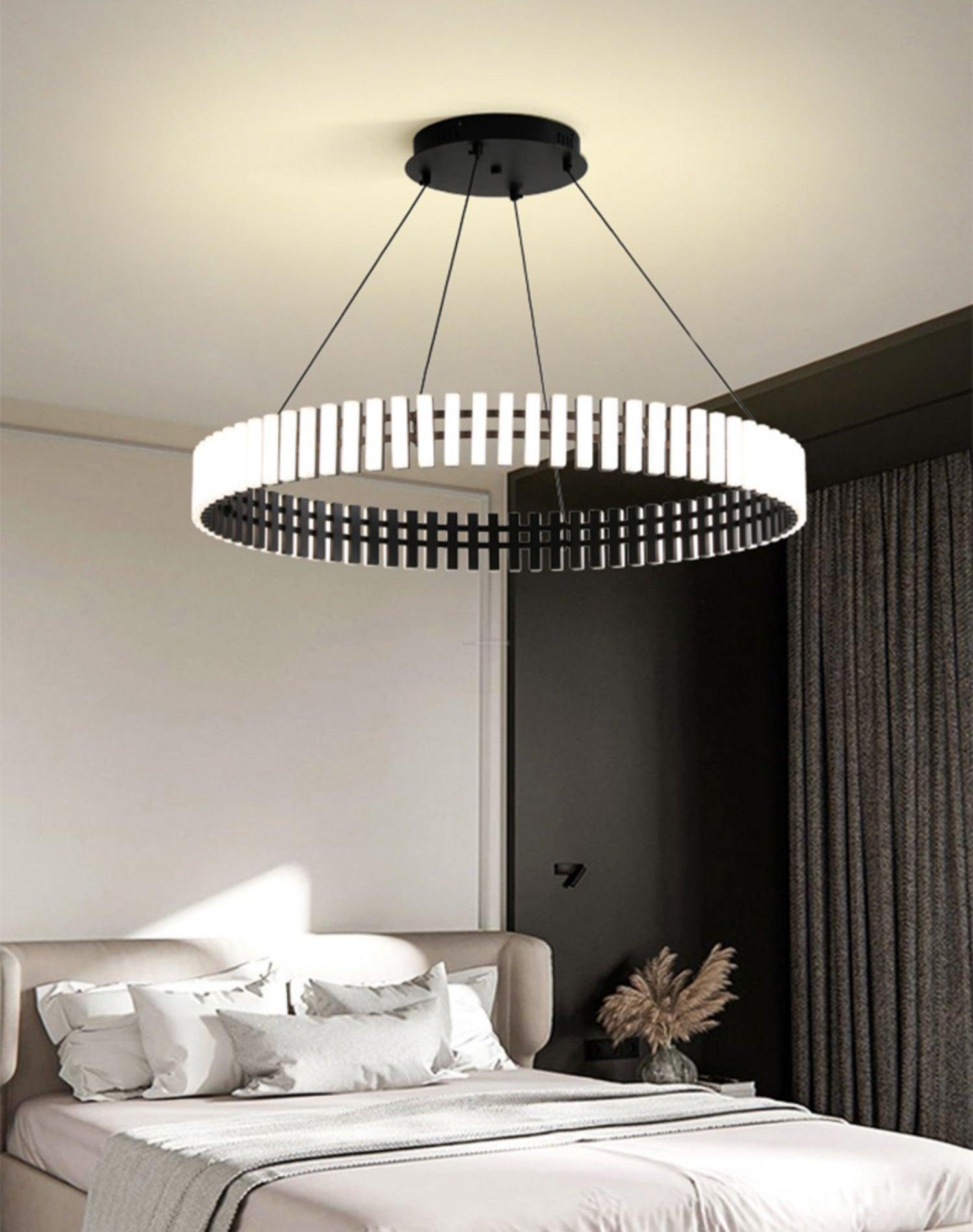 Hanging LED Chandelier ∅ 15.7″ - ring-1-Luxehomezone