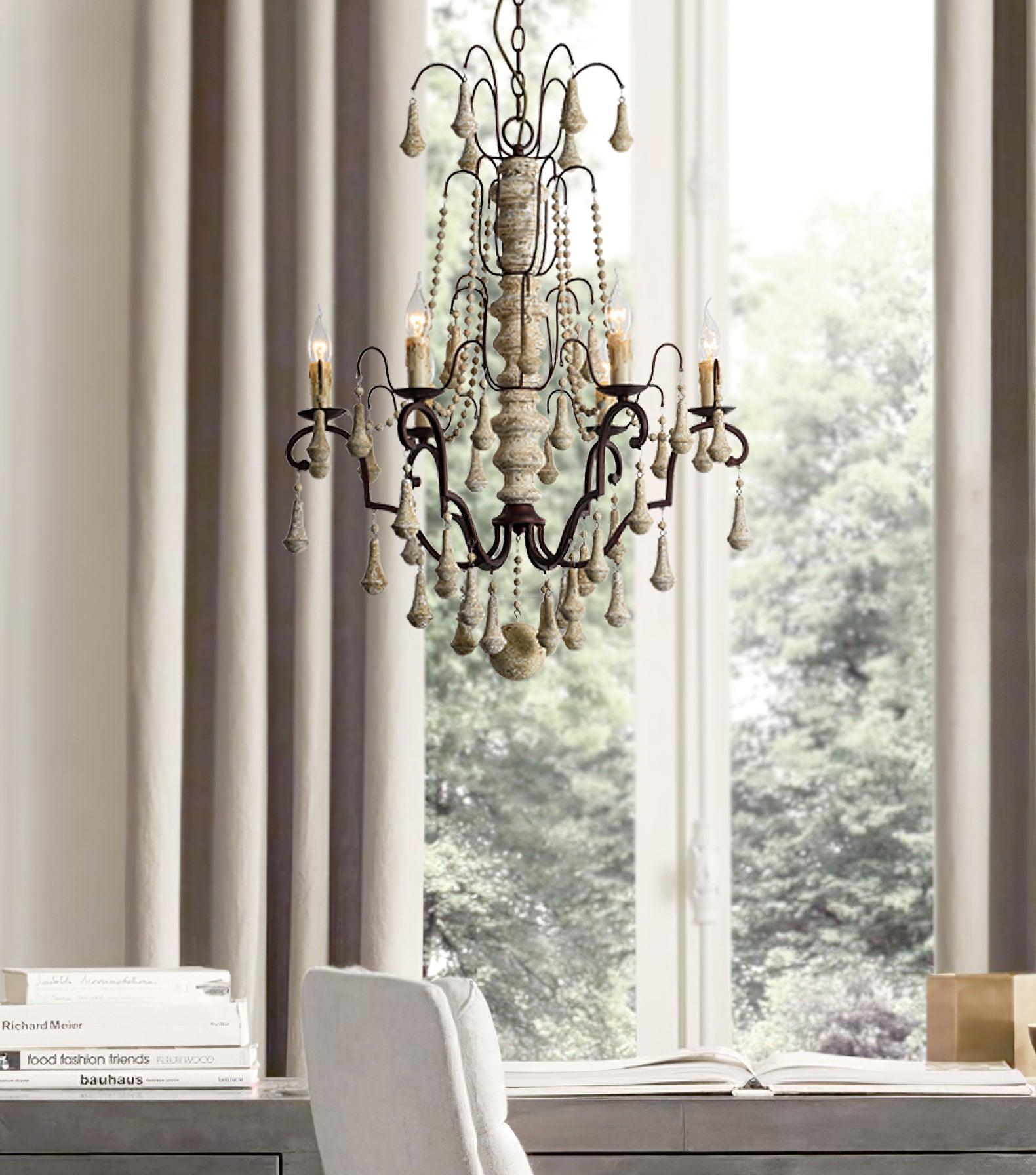 Candle Style Bessie Chandelier Φ 28.3″ - Candle-1-Luxehomezone