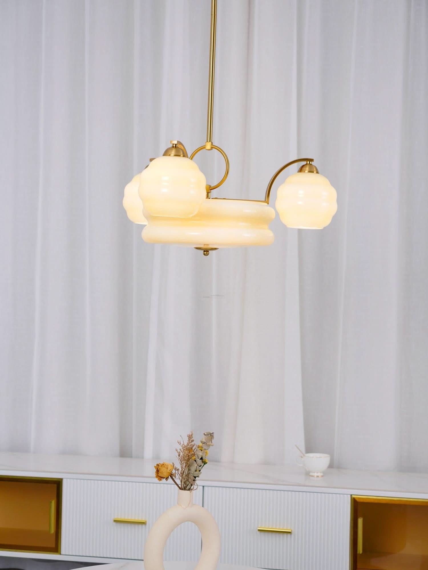 Art Deco Vintage Chandelier with 3+1 heads/5+1 heads - Luxehomezone