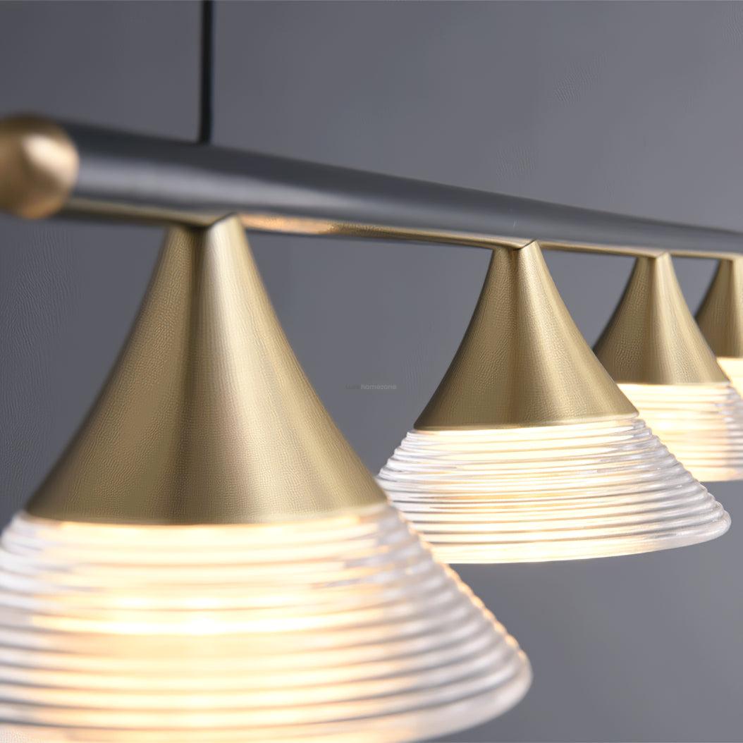 Tristan Restaurant Chandelier L 31.5″ - Bar, Charles, Gold & Transparent-1-Luxehomezone