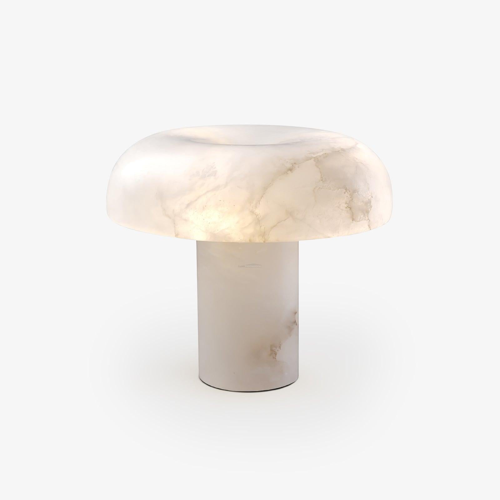 Mushroom Table Lamp Style B - Alabaster-1-Luxehomezone