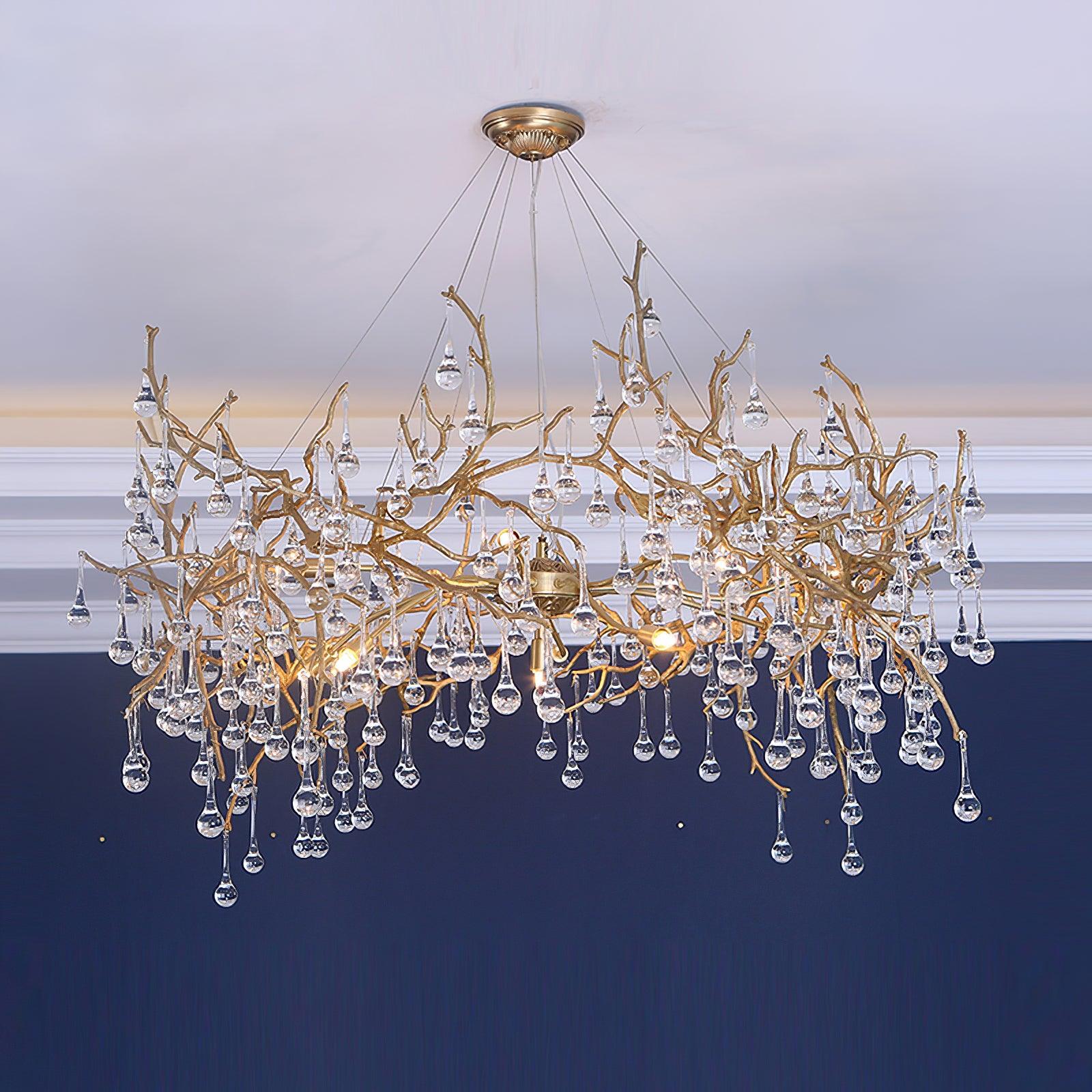 Bijou Tear Drop Style Chandelier - Luxehomezone