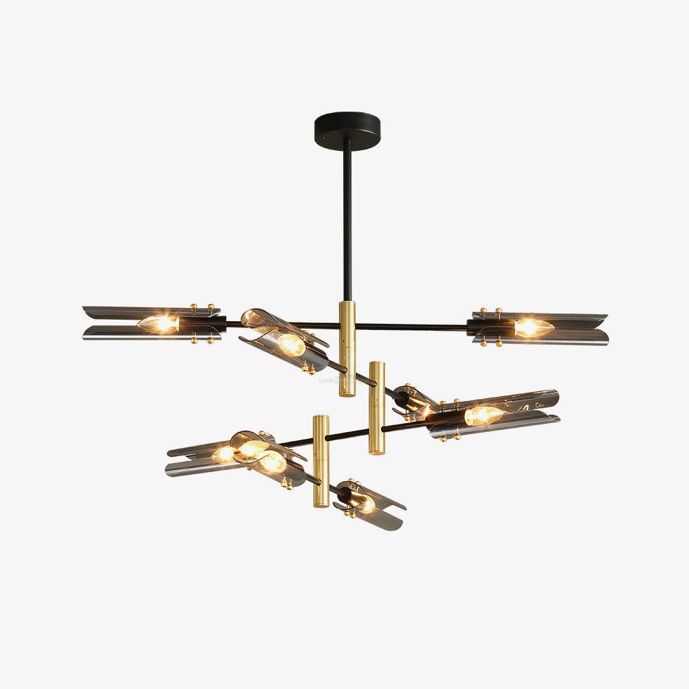Astrid Double Chandelier with 4/6/8 heads - Tube-1-Luxehomezone