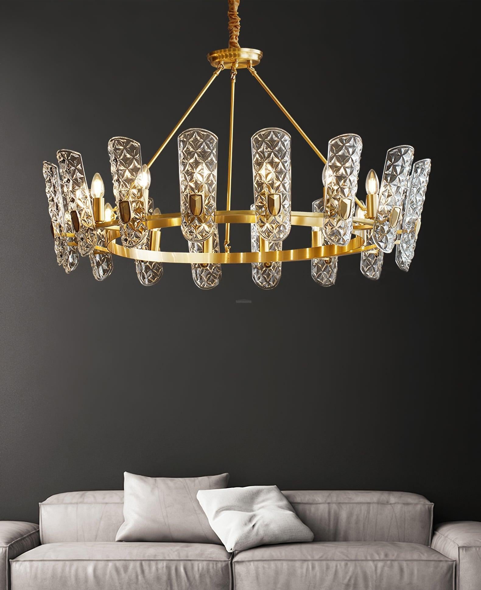 Brass Central Chandelier - Lucency-1-Luxehomezone