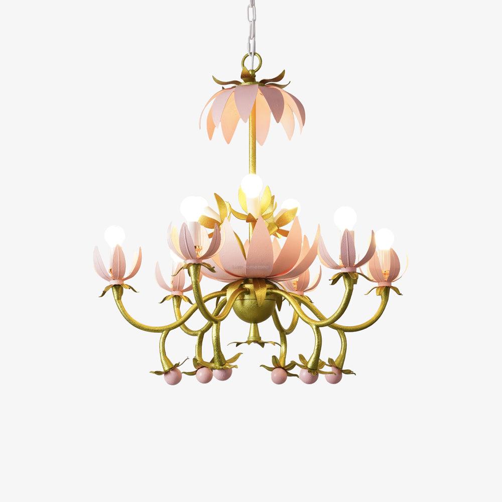 Mardi Gras Blossom Chandelier  Φ 25.6″ - -1-Luxehomezone