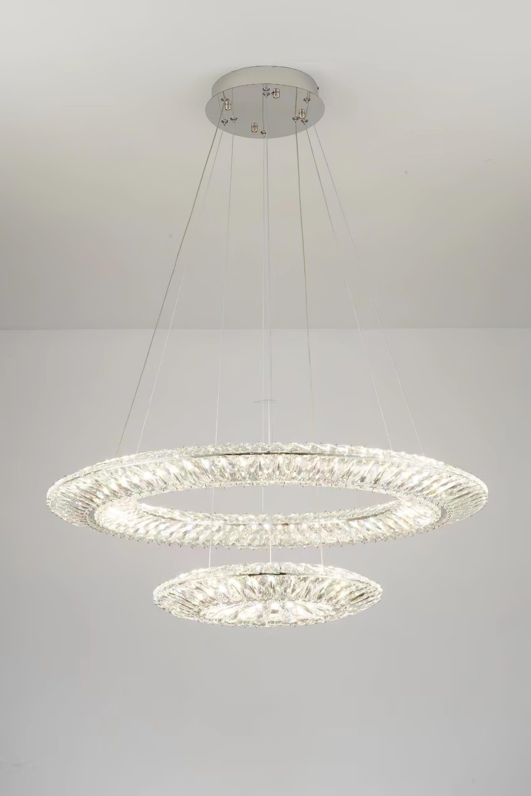 Tanager Geometric Round/Square Chandelier - Crystals-1-Luxehomezone