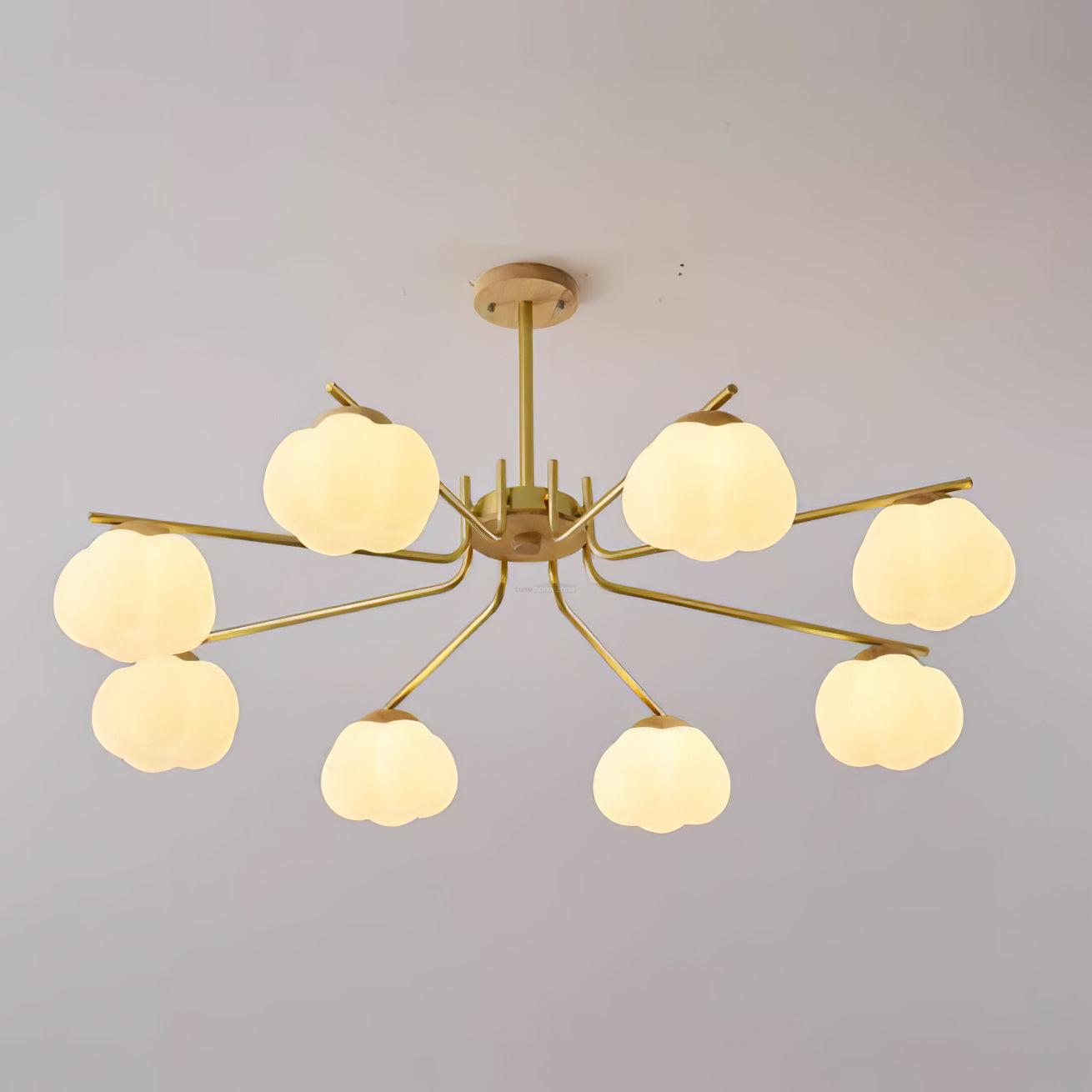 Plastic Cotton Balls Chandelier with 5/8 heads - Zahara-1-Luxehomezone