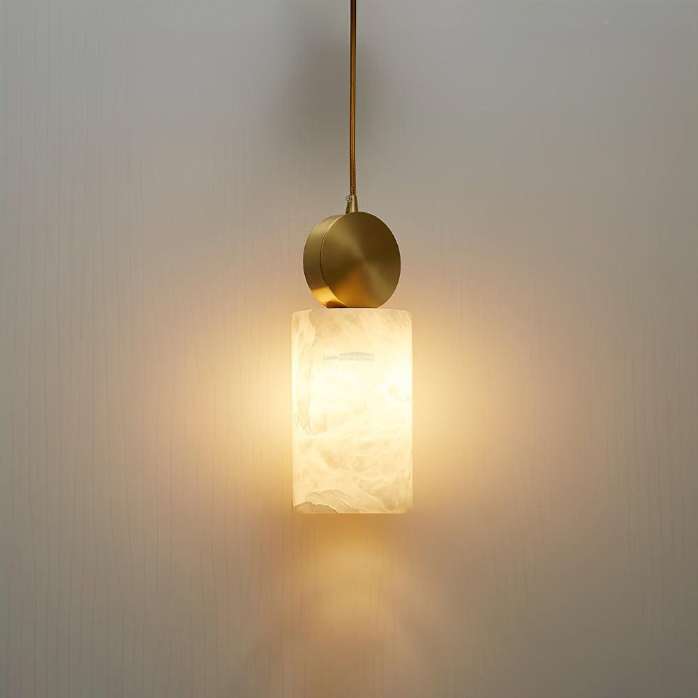 Etruscan Alabaster Marble Pendant Light - Alabaster, Alabaster Pendant-1-Luxehomezone
