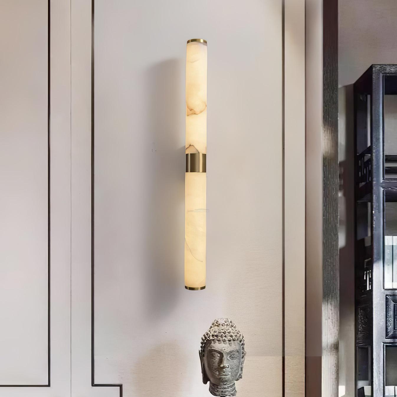 Line Alabaster Wall Sconce - Alabaster, Alabaster Wall Lamp-1-Luxehomezone