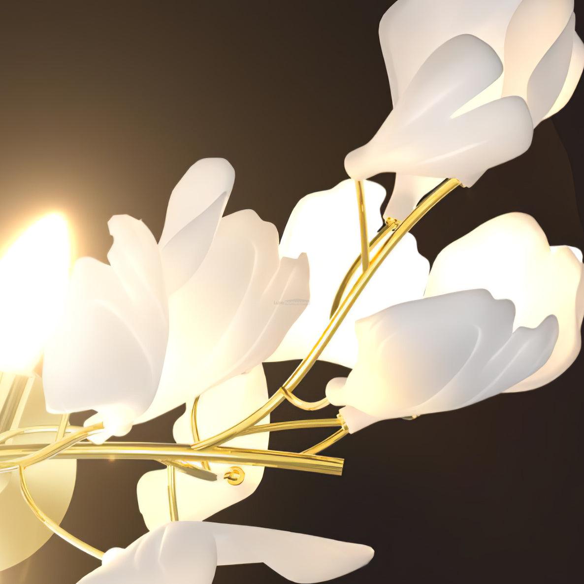 Gingko Wall Lamp with Flower - Gingko, Gingko Chandelier-1-Luxehomezone