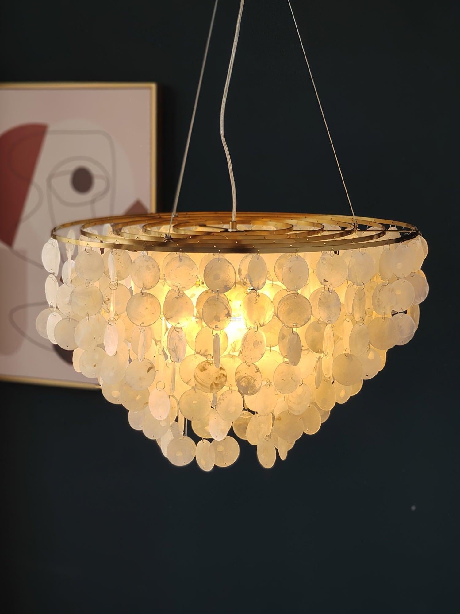 Shell Wind Chime Chandelier ∅ 19.7″ - Luxehomezone