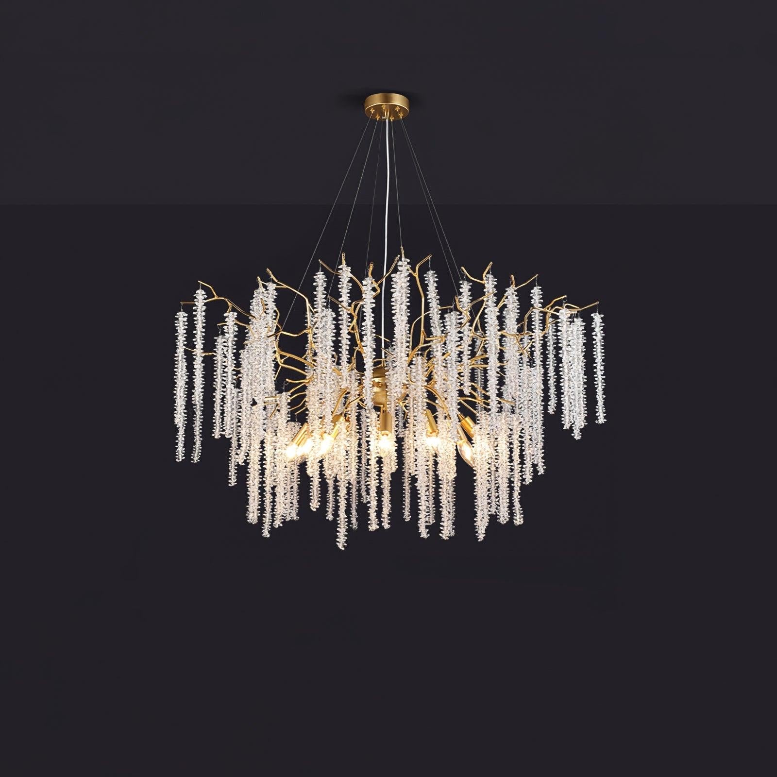 Wisteria Flower Style Crystal Chandelier For Living Room - Luxehomezone