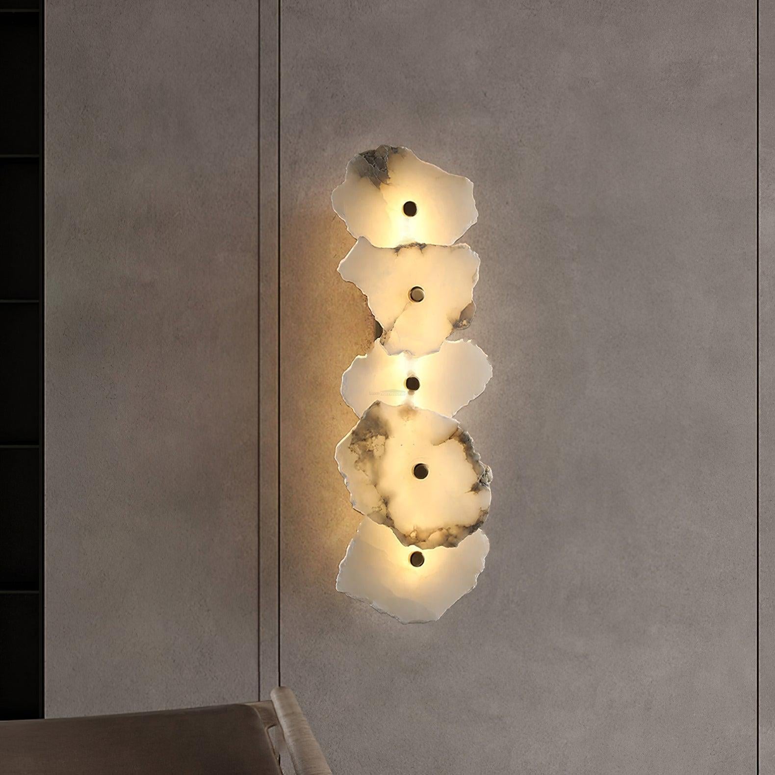 Petra Wall Sconce Alabaster - Alabaster, Alabaster Wall Lamp-1-Luxehomezone