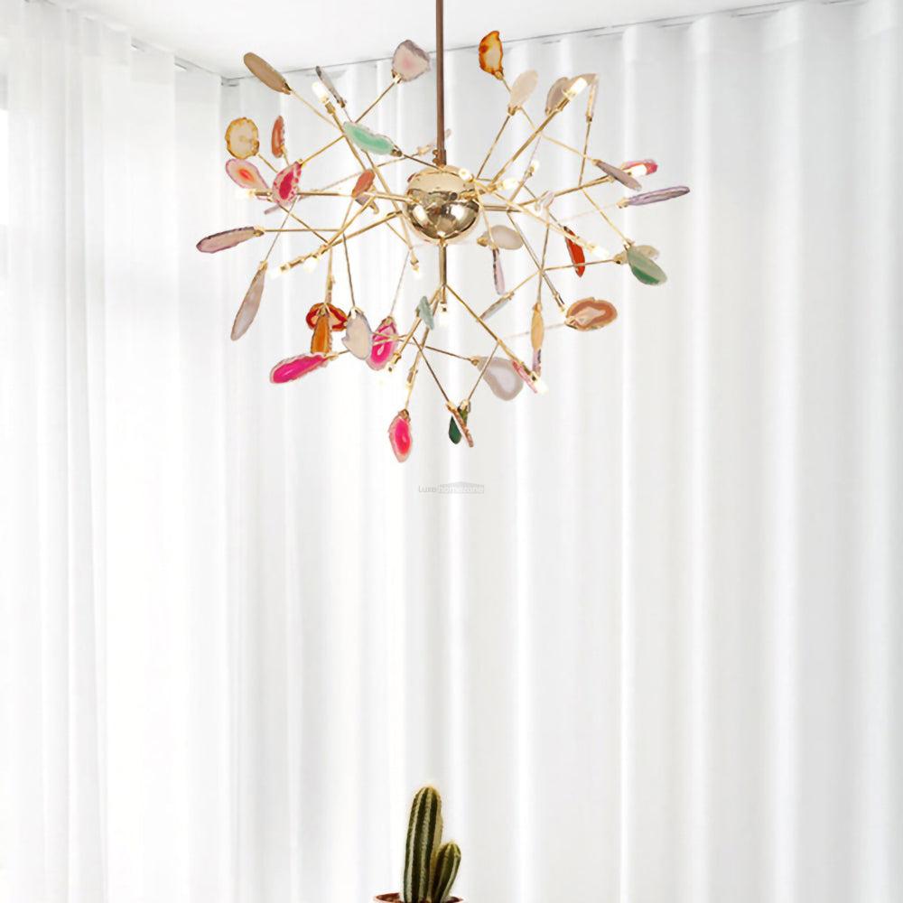 Agate Flake Chandelier with 4/12/16/20 heads - Branch-1-Luxehomezone