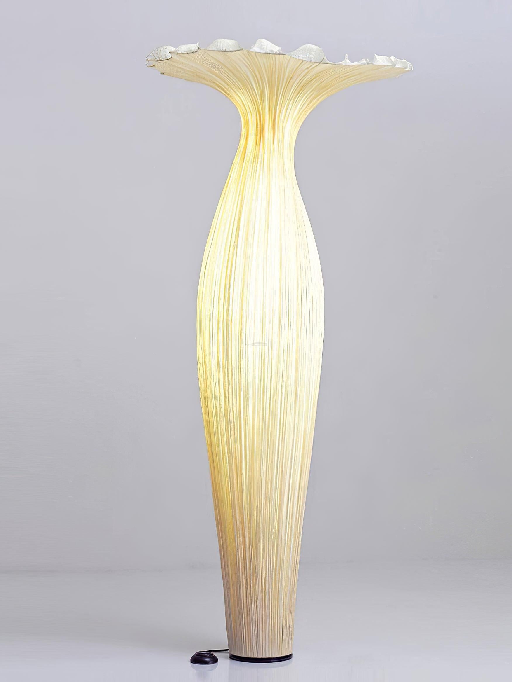 Vase Fabric Floor Lamp ∅ 19.7″ - Drapery-1-Luxehomezone