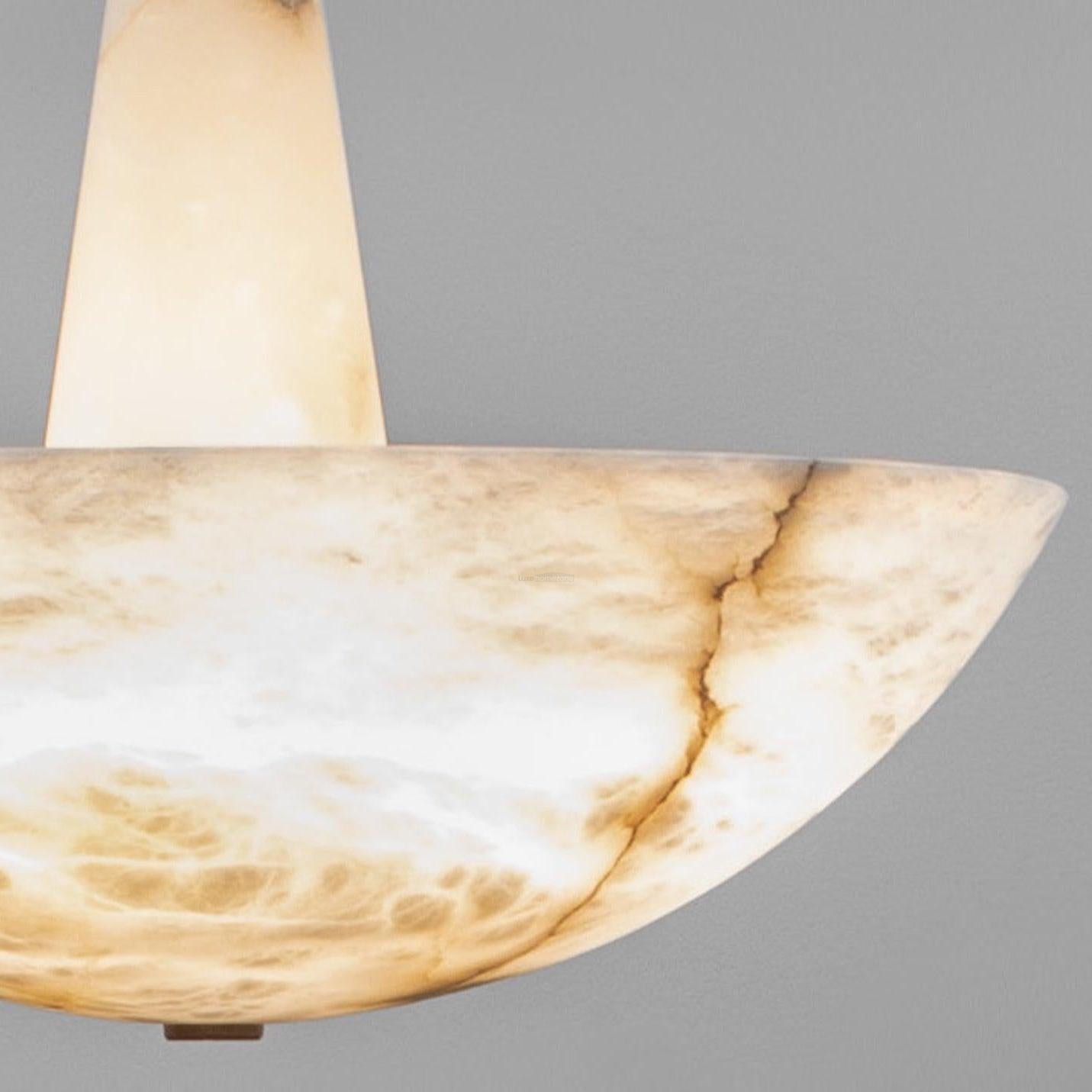 Domus Alabaster Round Chandelier - Alabaster, Alabaster Chandelier-1-Luxehomezone