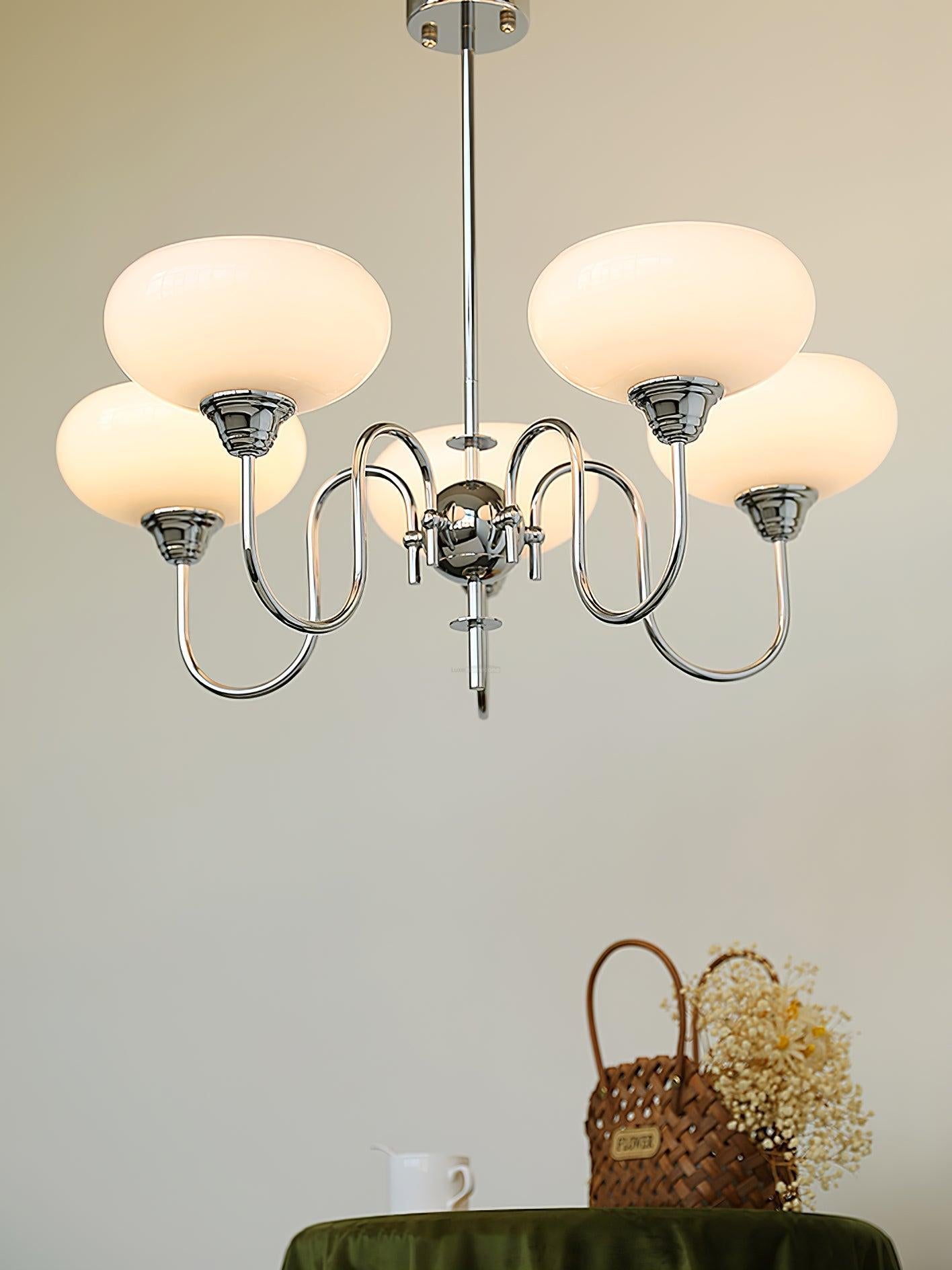 Creamy Persimmon Chandelier - Glass Chandelier, Persimmon-1-Luxehomezone