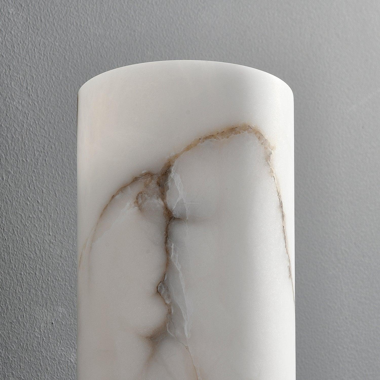 Torch Marble Walll Sconce - Alabaster, Alabaster Wall Lamp-1-Luxehomezone