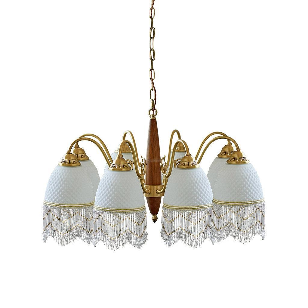 Mesh Tassel Glass Chandelier ∅ 19.7″ - Tassel-1-Luxehomezone
