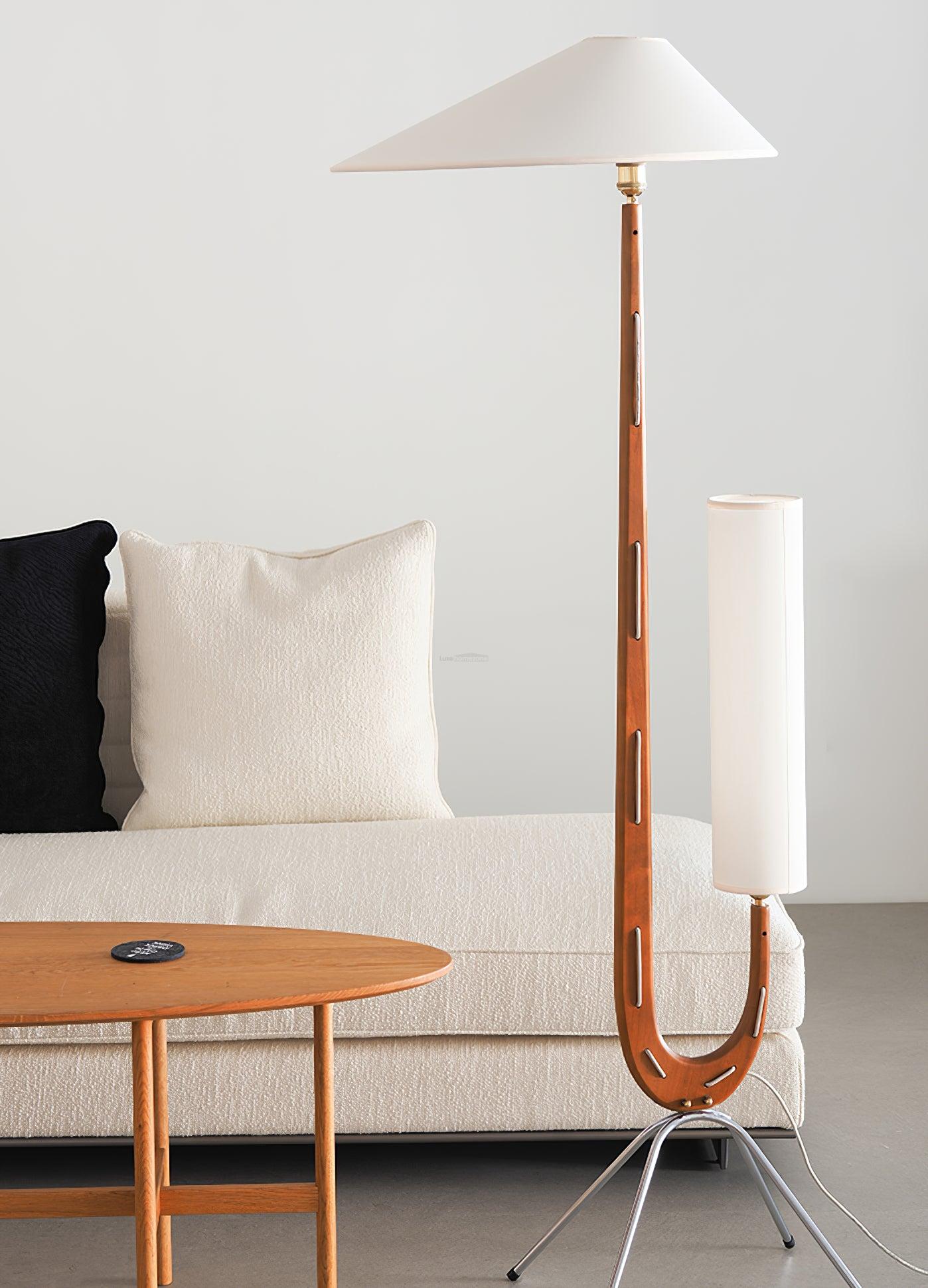 Giraffe Floor Lamp ∅ 21.6″ - Wood-1-Luxehomezone