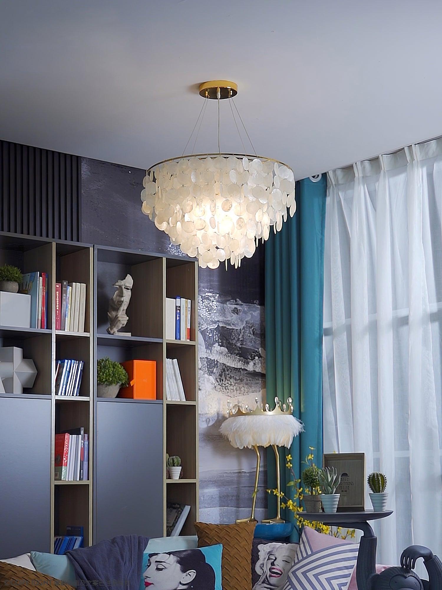 Shell Wind Chime Chandelier ∅ 19.7″ - Luxehomezone