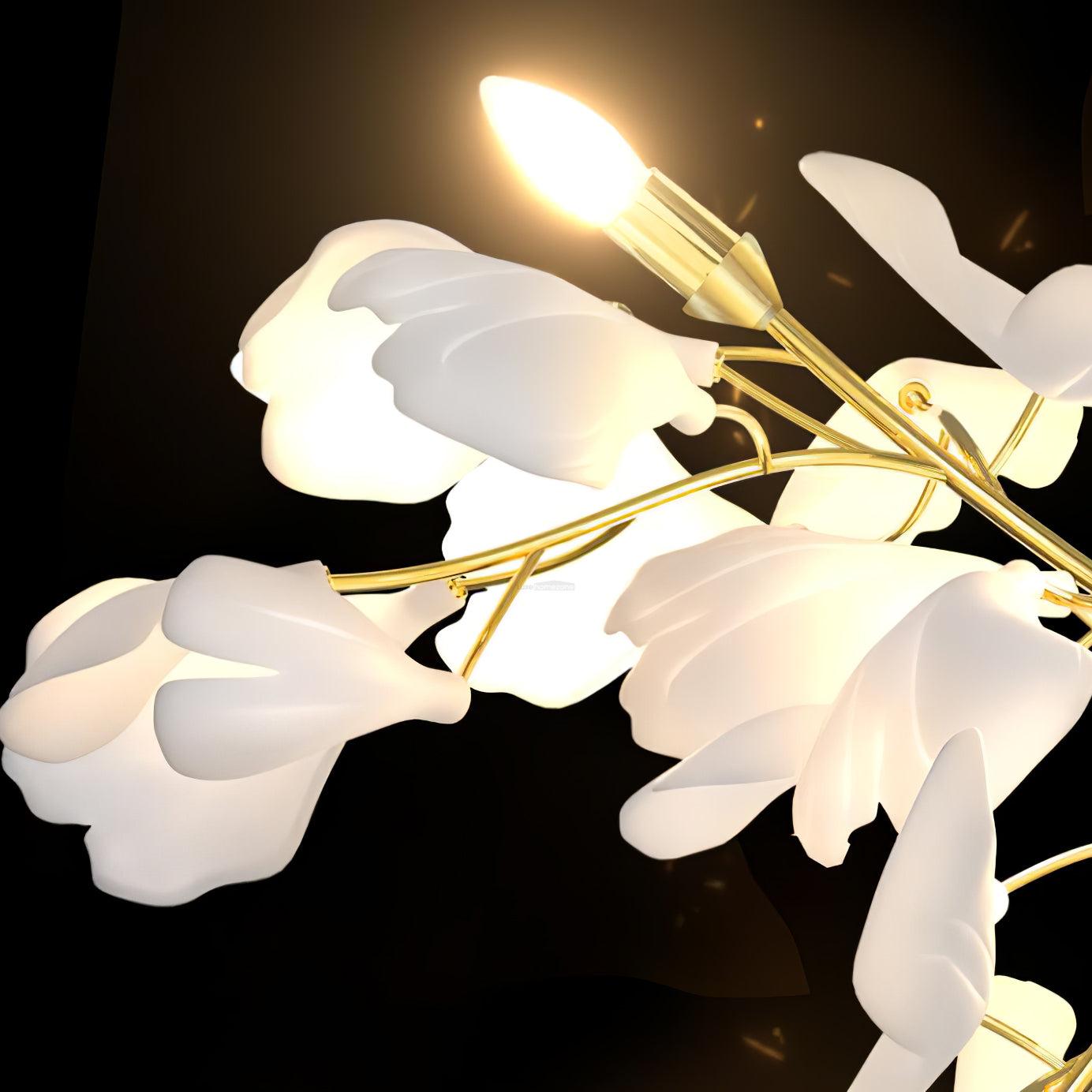 Gingko Wall Lamp with Flower - Gingko, Gingko Chandelier-1-Luxehomezone
