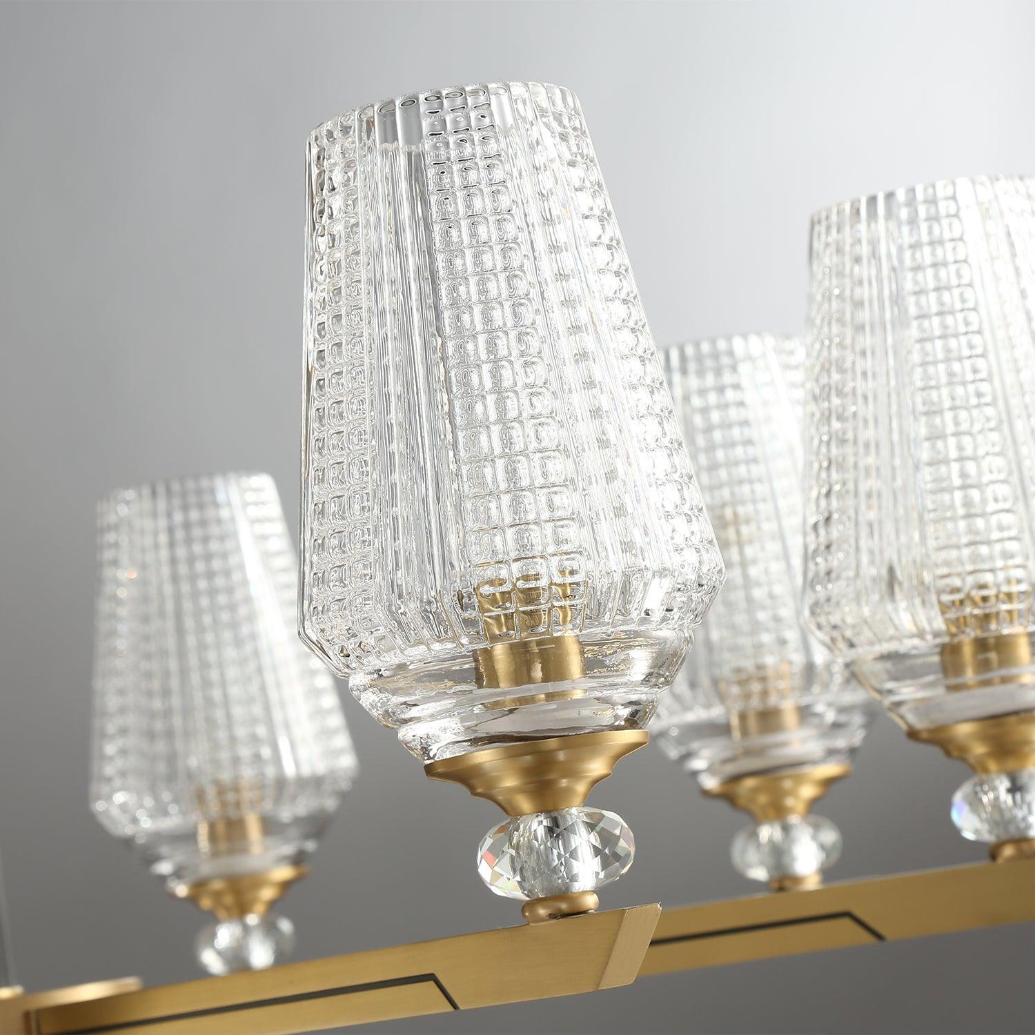 Orrefors Brass Chandelier Φ 25.2″ - Lucency-1-Luxehomezone