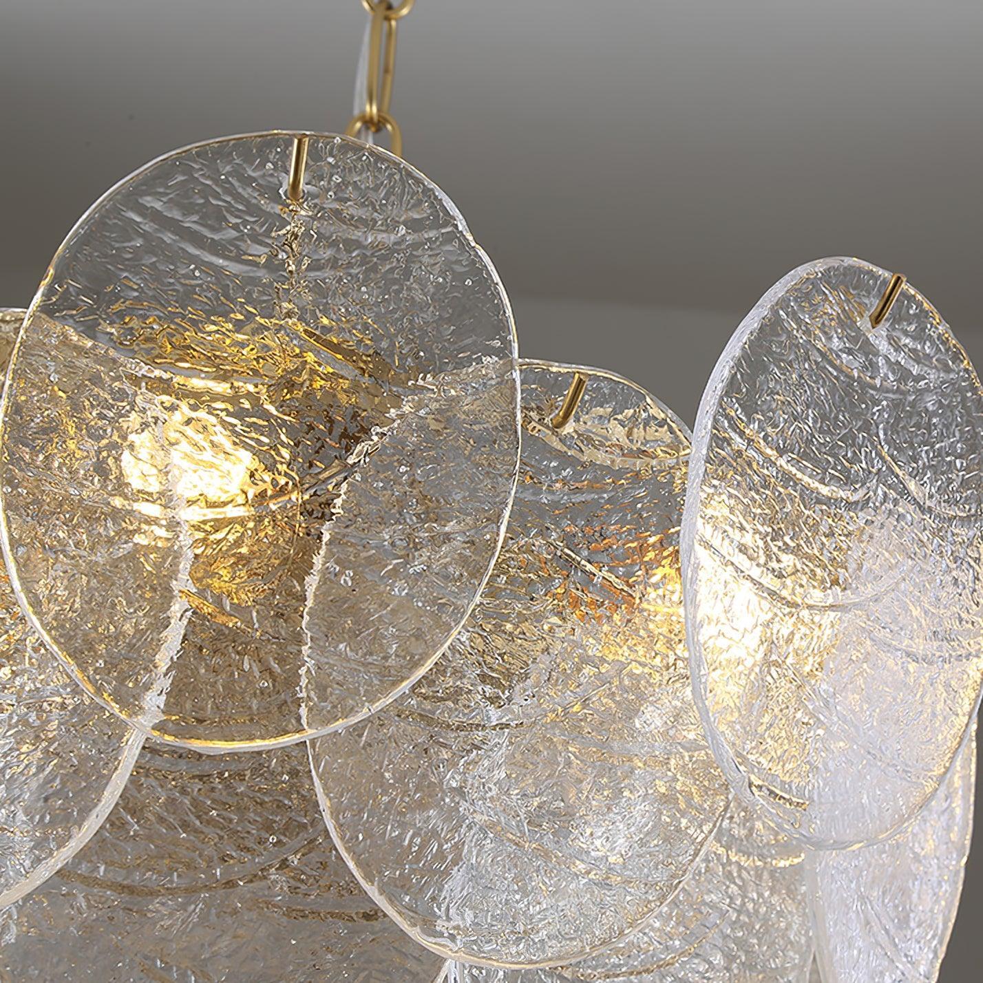 Glass Disc Chandelier with 4/6/9/12 heads - Cylinder-1-Luxehomezone