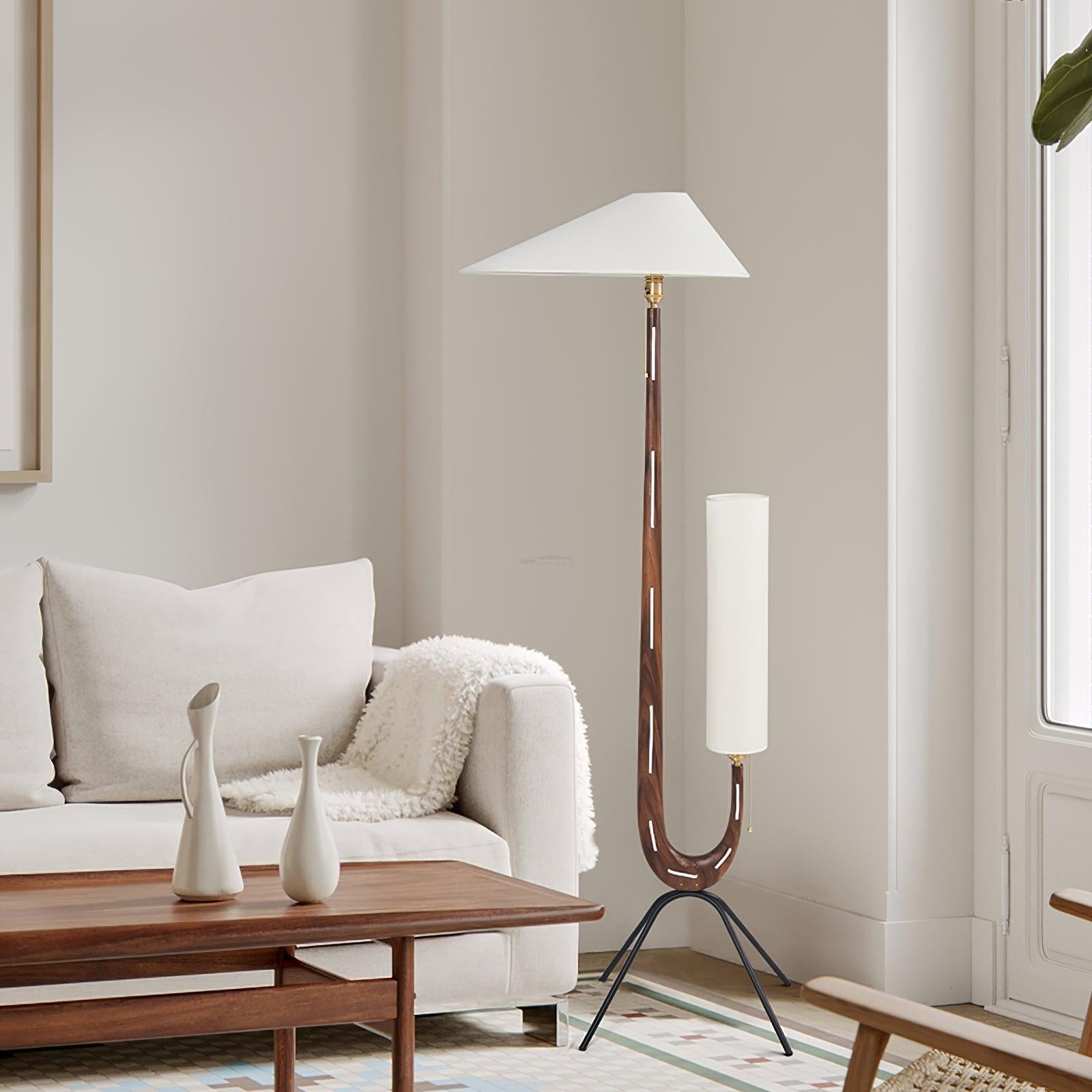 Giraffe Floor Lamp ∅ 21.6″ - Wood-1-Luxehomezone