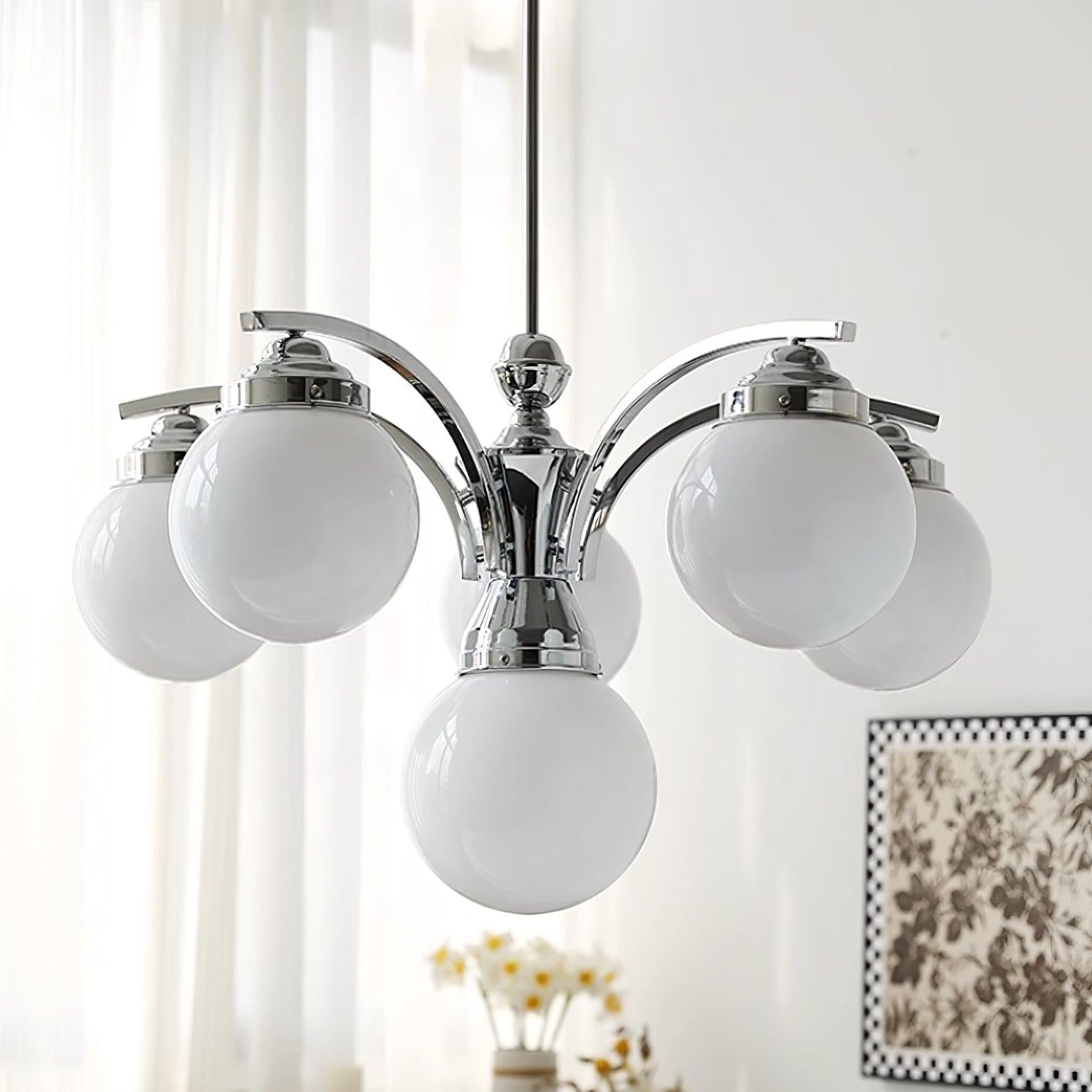 Pink Salamanca Chandelier with 4/6 heads - Glass Chandelier, Persimmon-1-Luxehomezone
